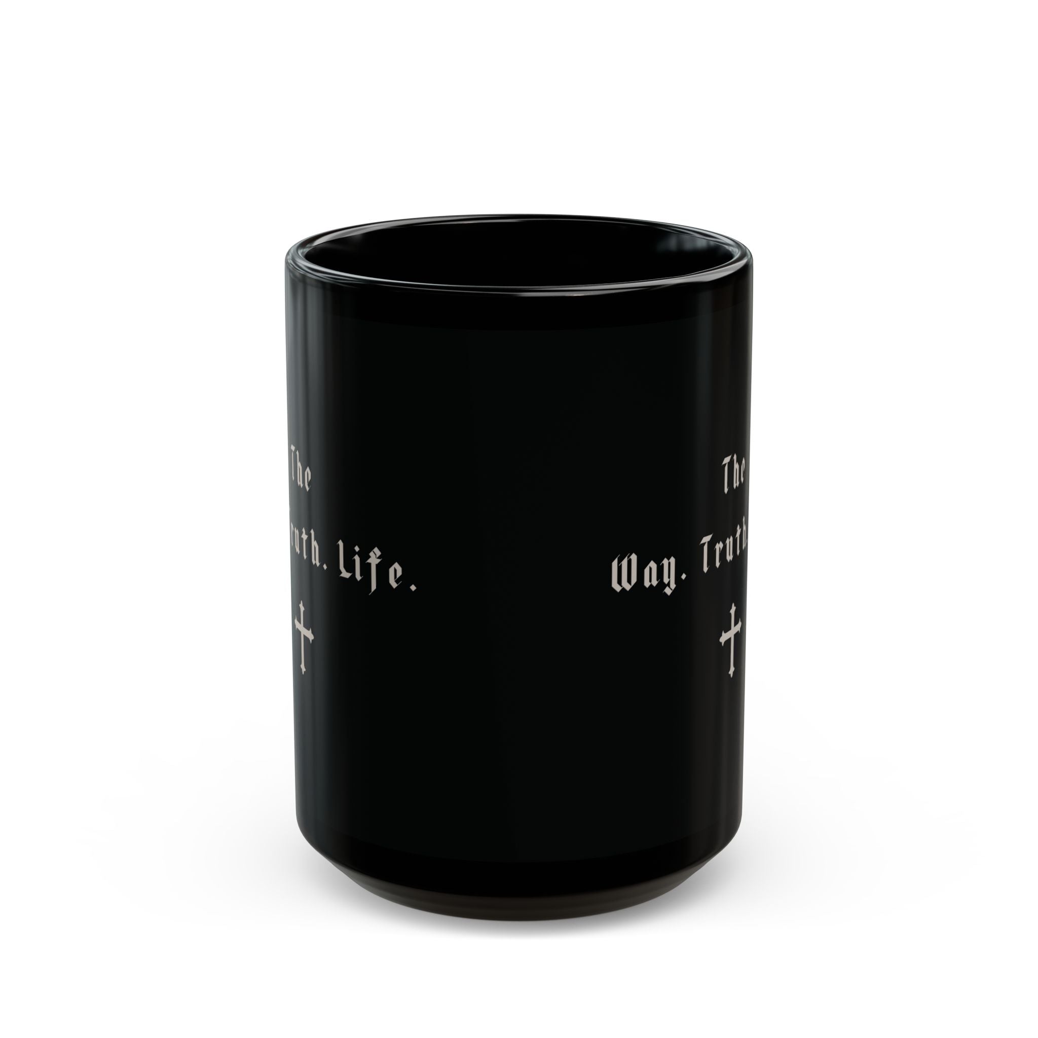 Way Truth Life Black Mug