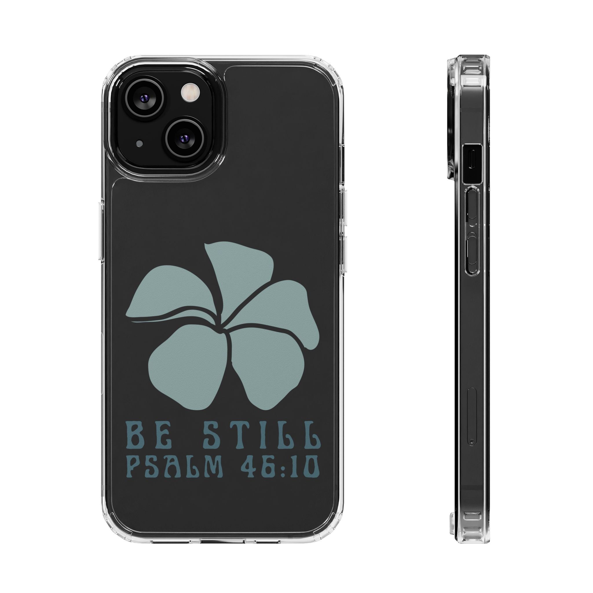 Be Still Plumeria Clear Phone Case