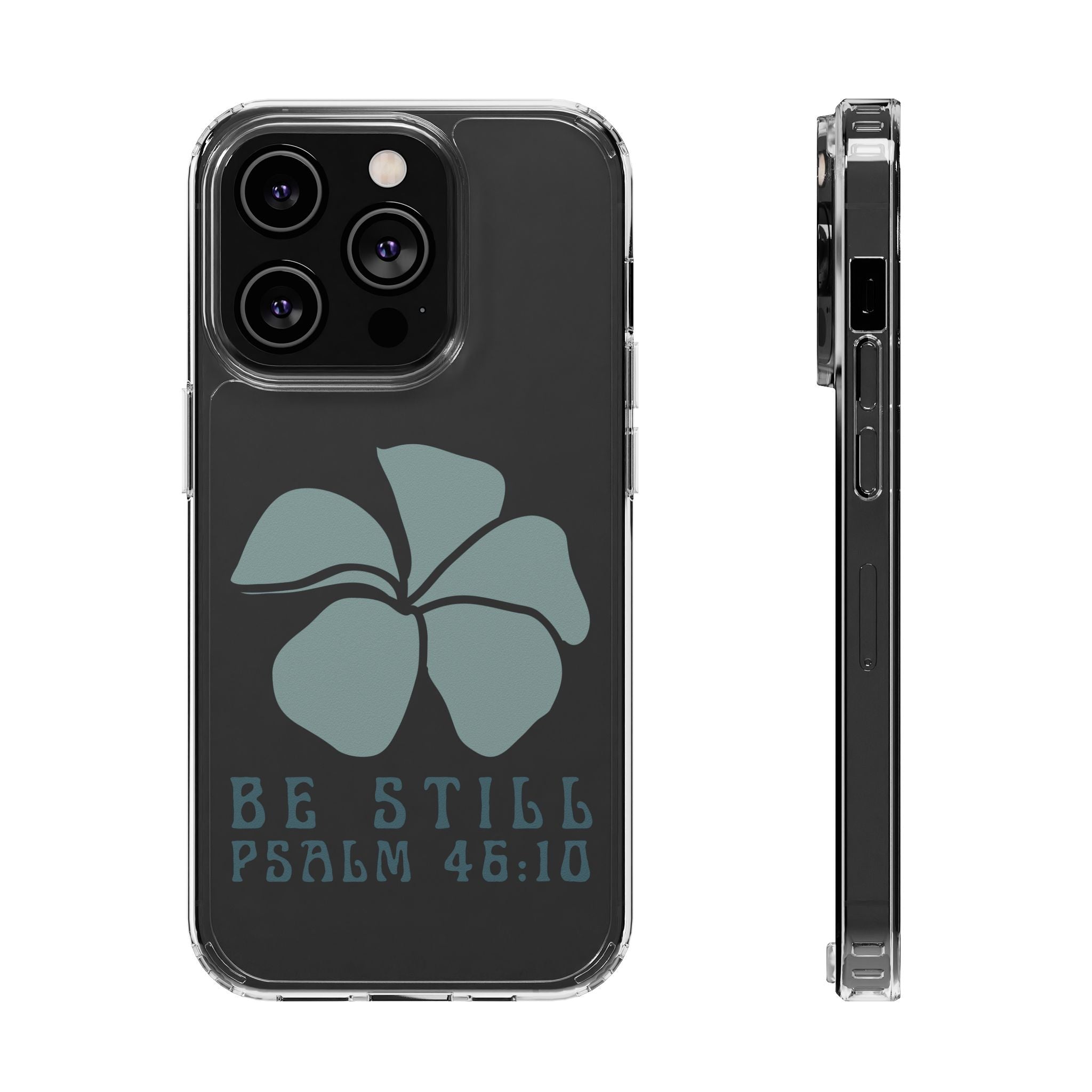 Be Still Plumeria Clear Phone Case