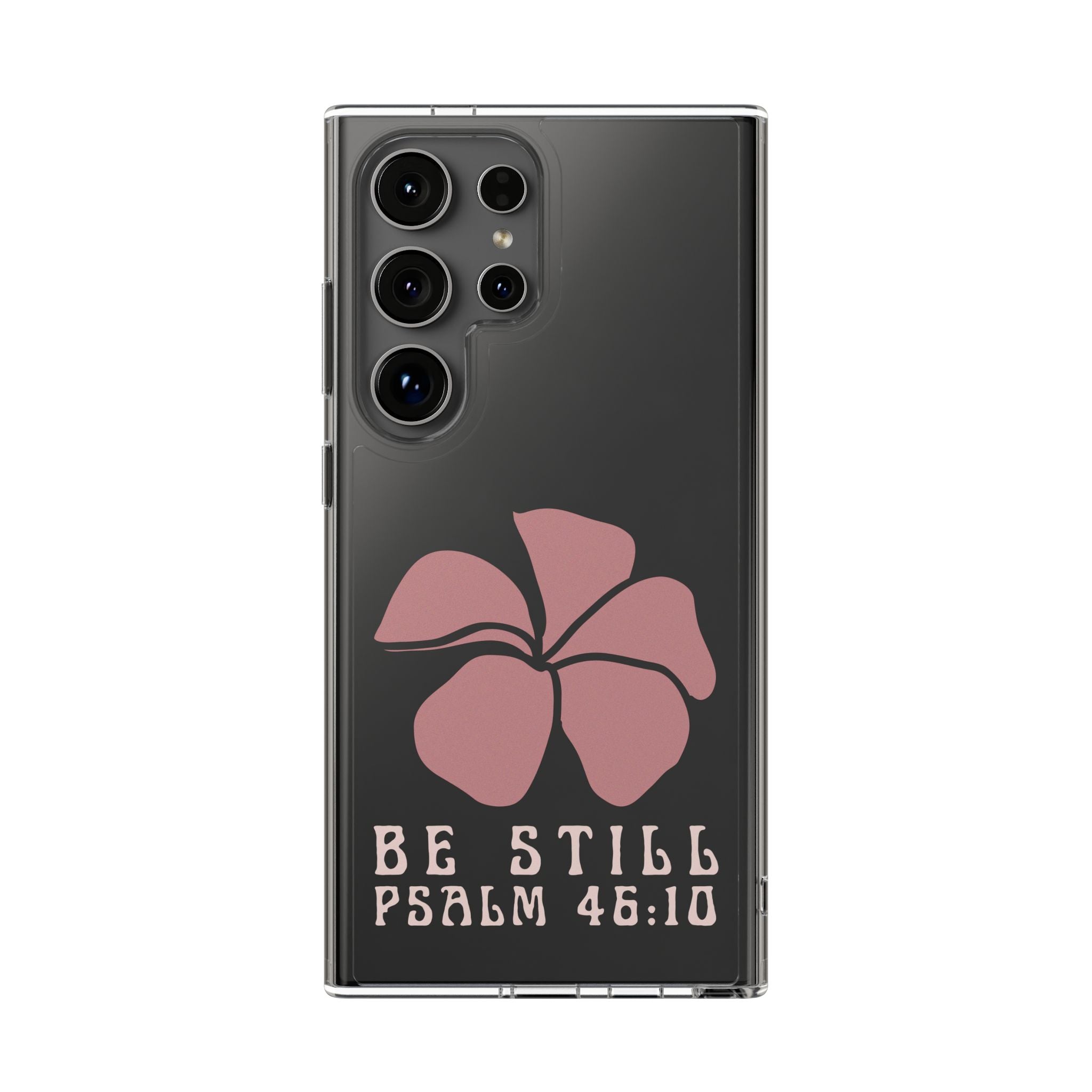 Be Still Plumeria Clear Phone Case