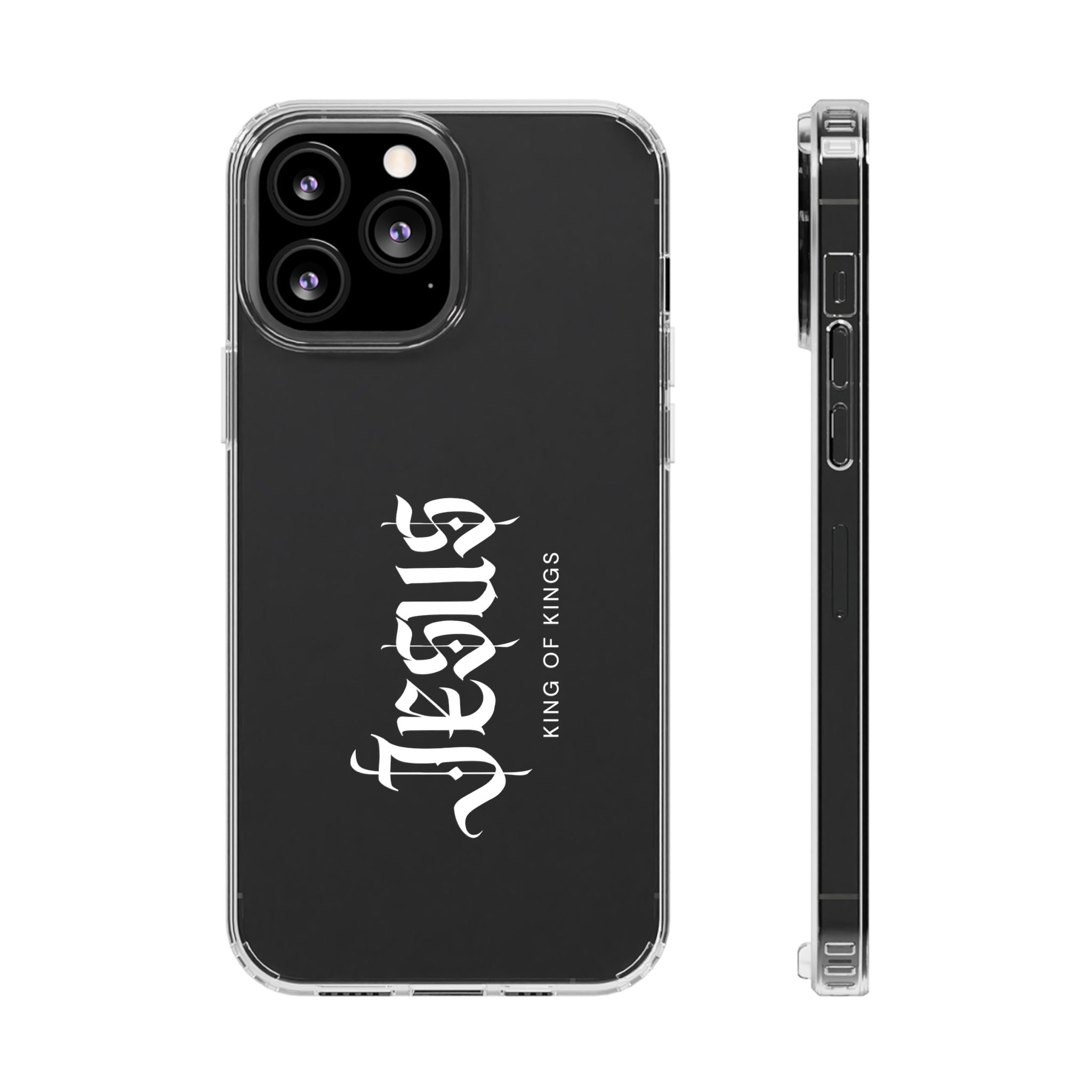 Jesus Script Clear Phone Case