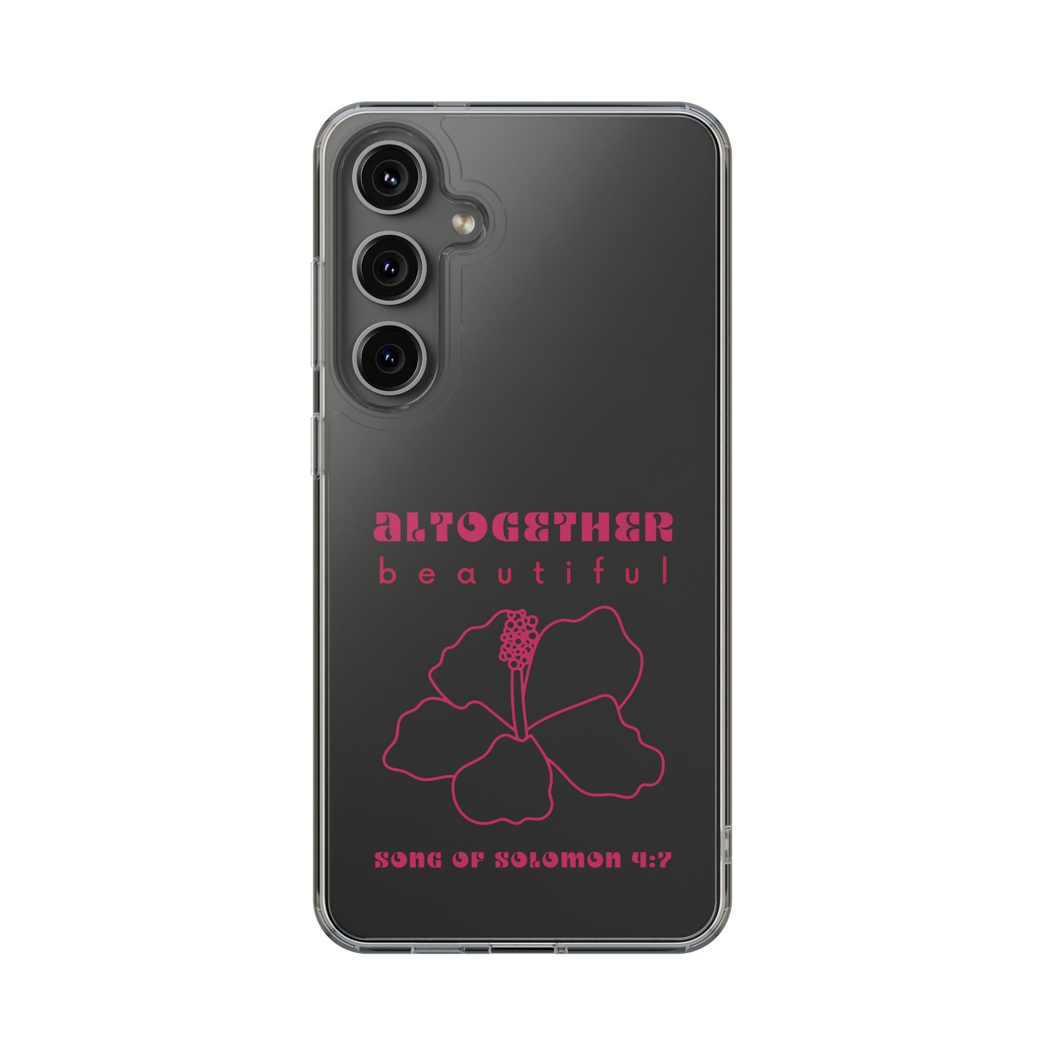 Altogether Beautiful Clear Phone Case (Pink)