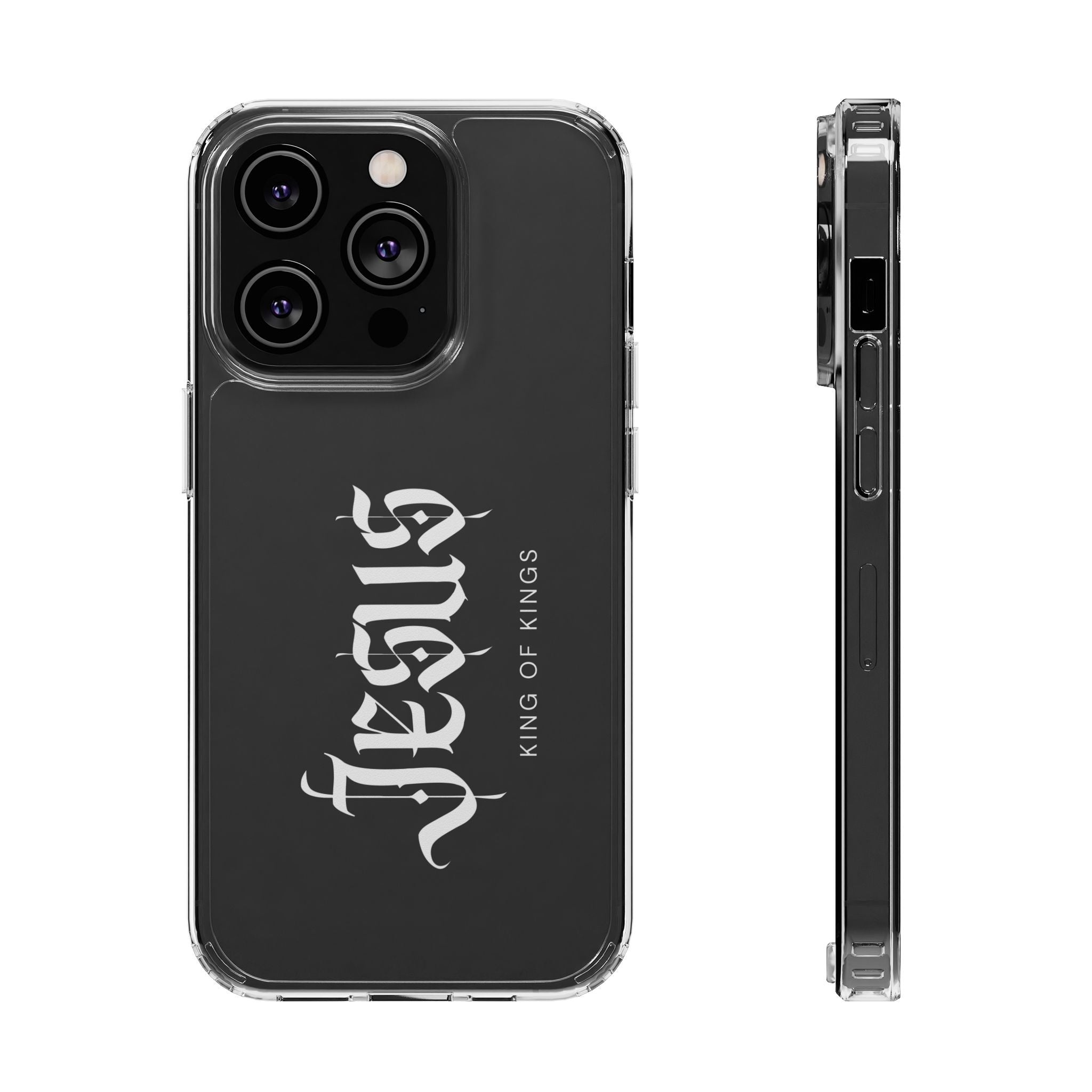 Jesus Script Clear Phone Case