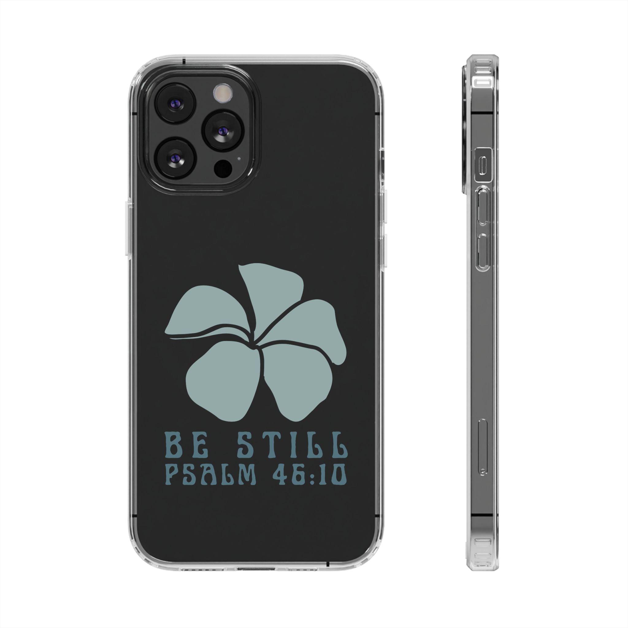 Be Still Plumeria Clear Phone Case