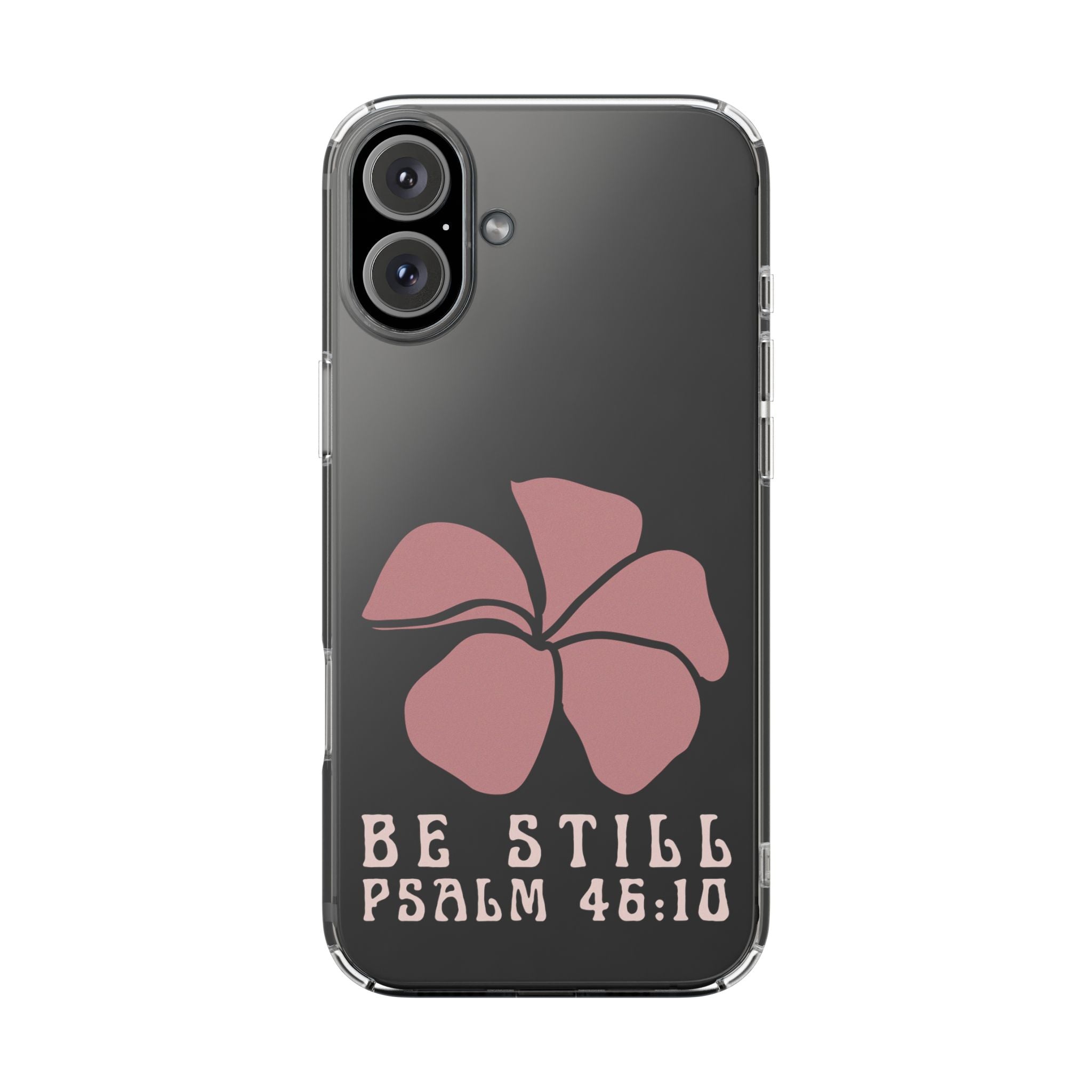 Be Still Plumeria Clear Phone Case