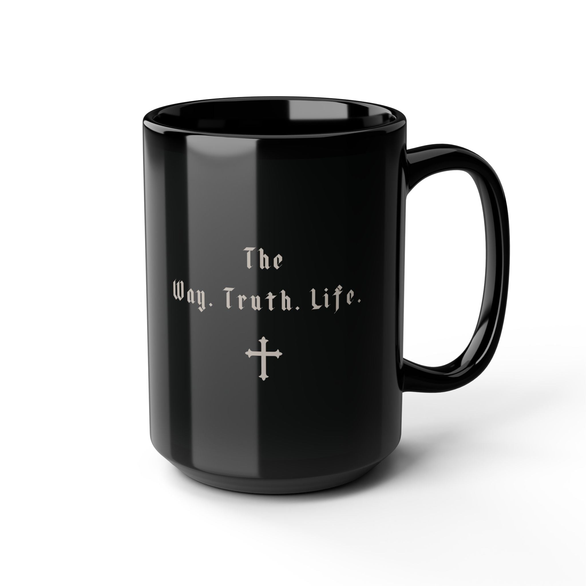 Way Truth Life Black Mug