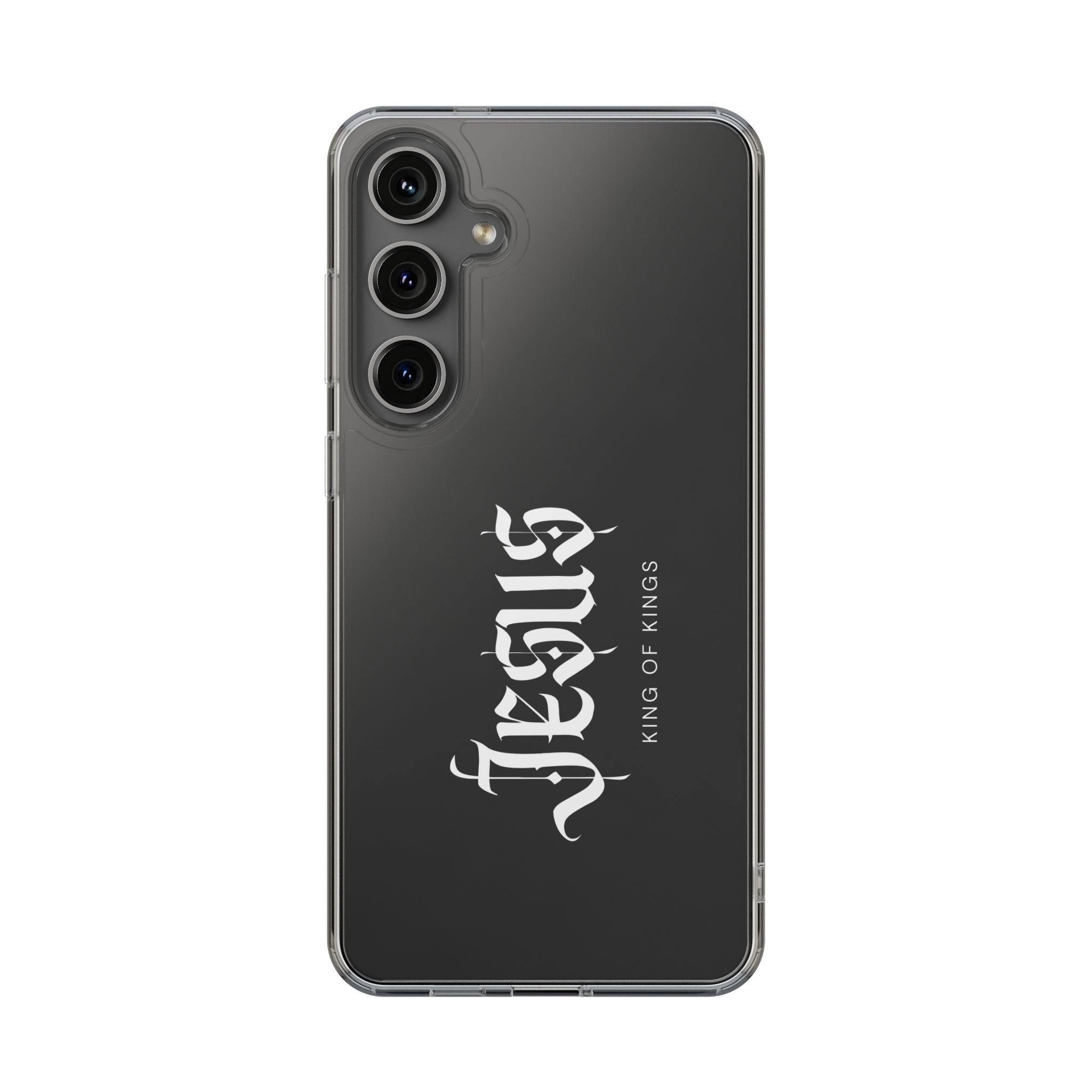 Jesus Script Clear Phone Case