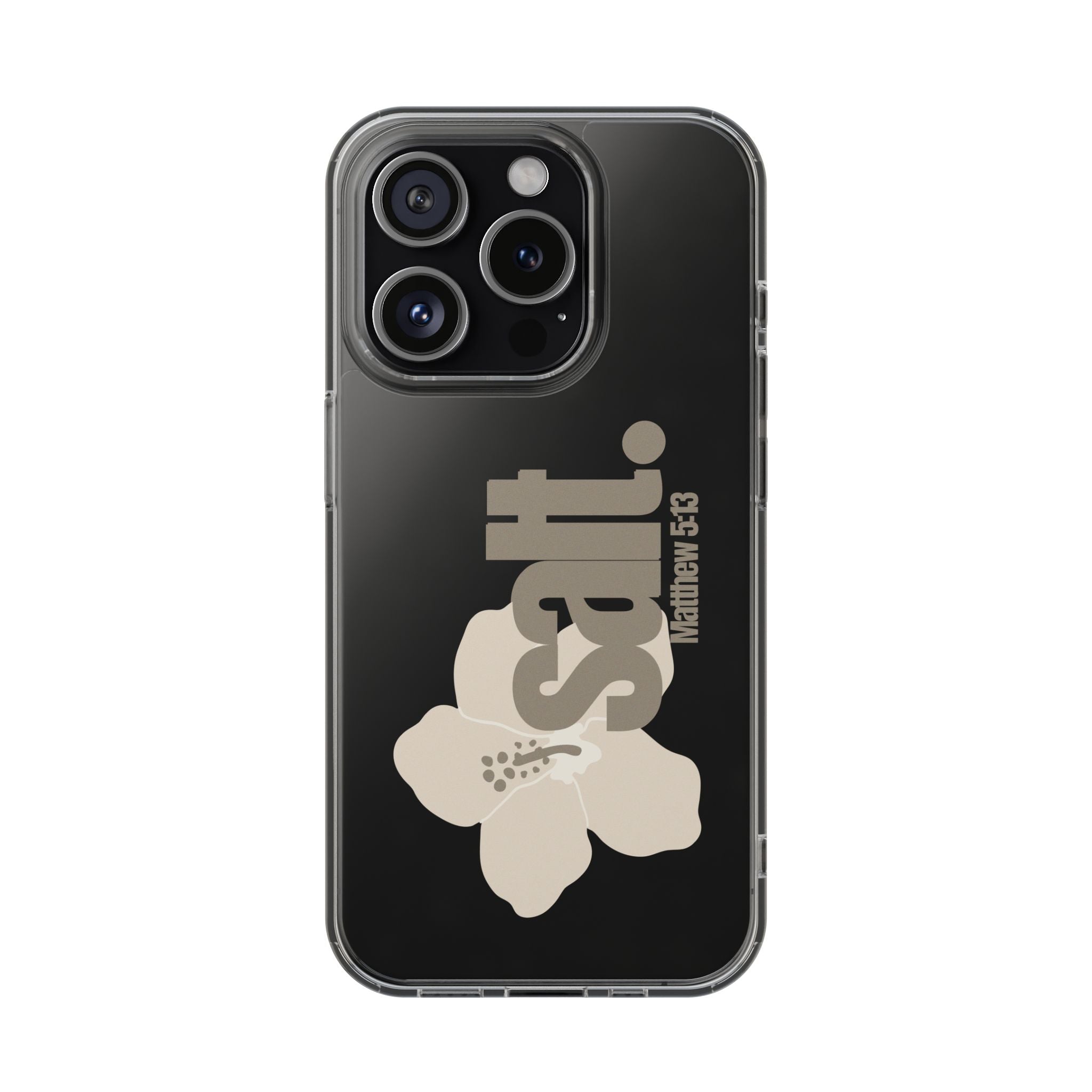 Salt Hibiscus Clear Phone Case