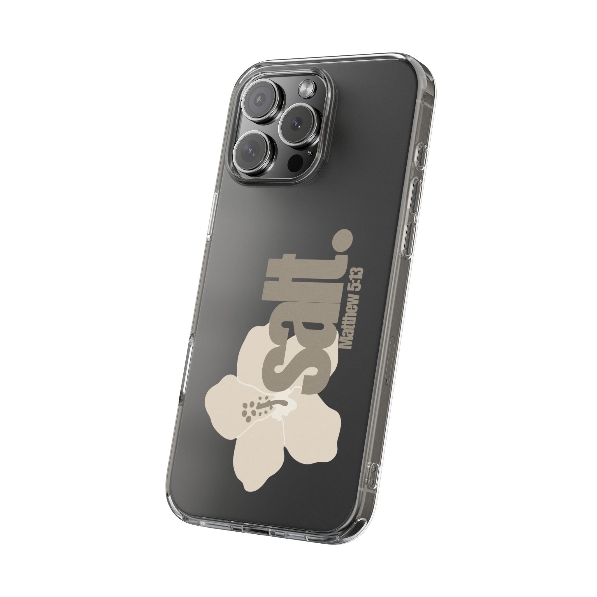 Salt Hibiscus Clear Phone Case