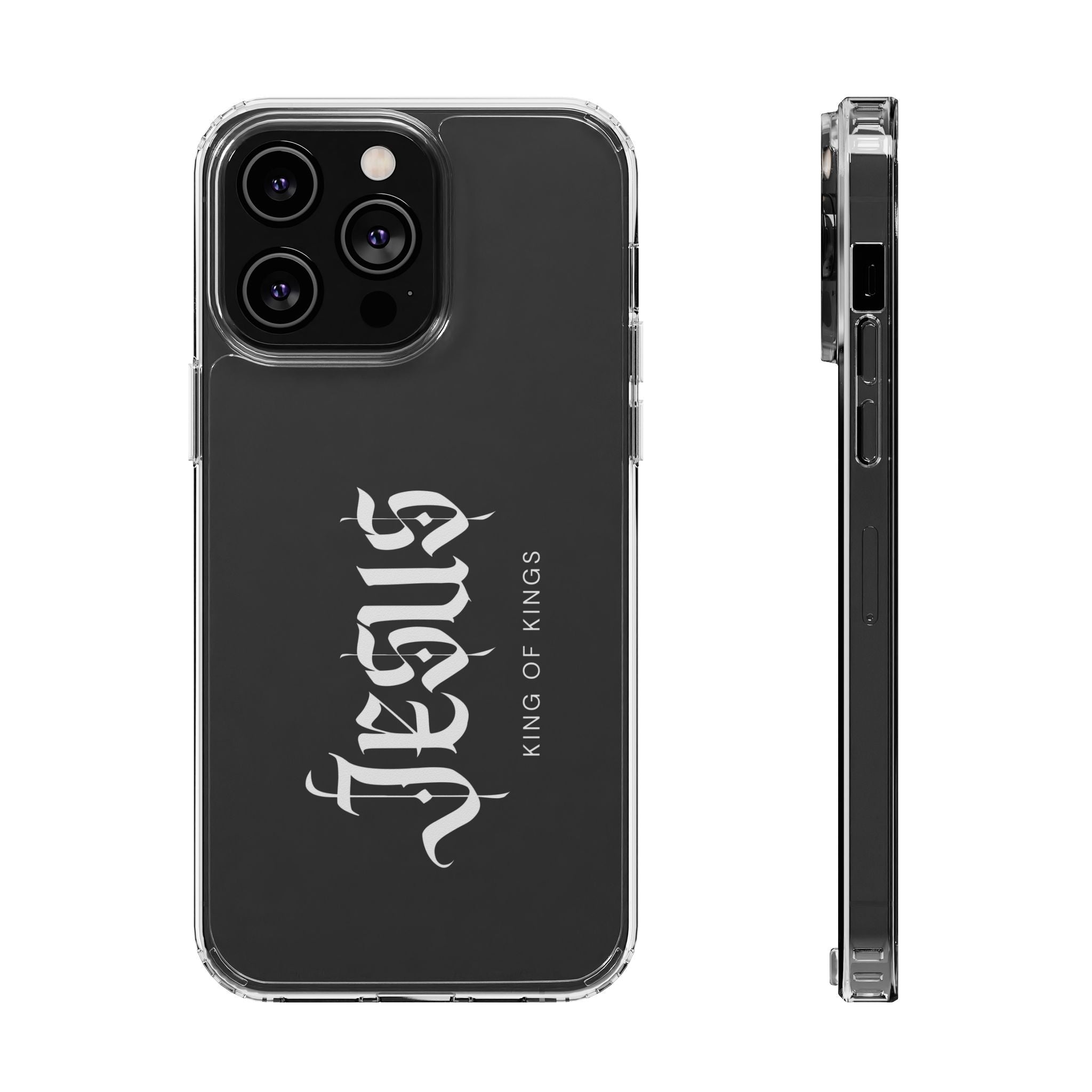 Jesus Script Clear Phone Case
