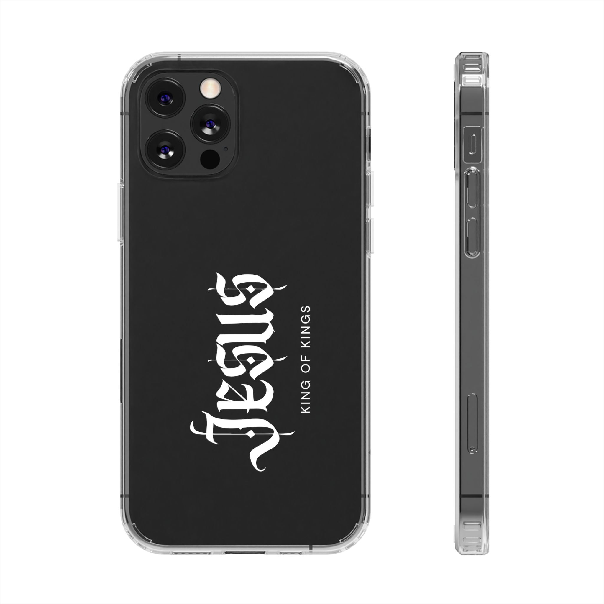 Jesus Script Clear Phone Case