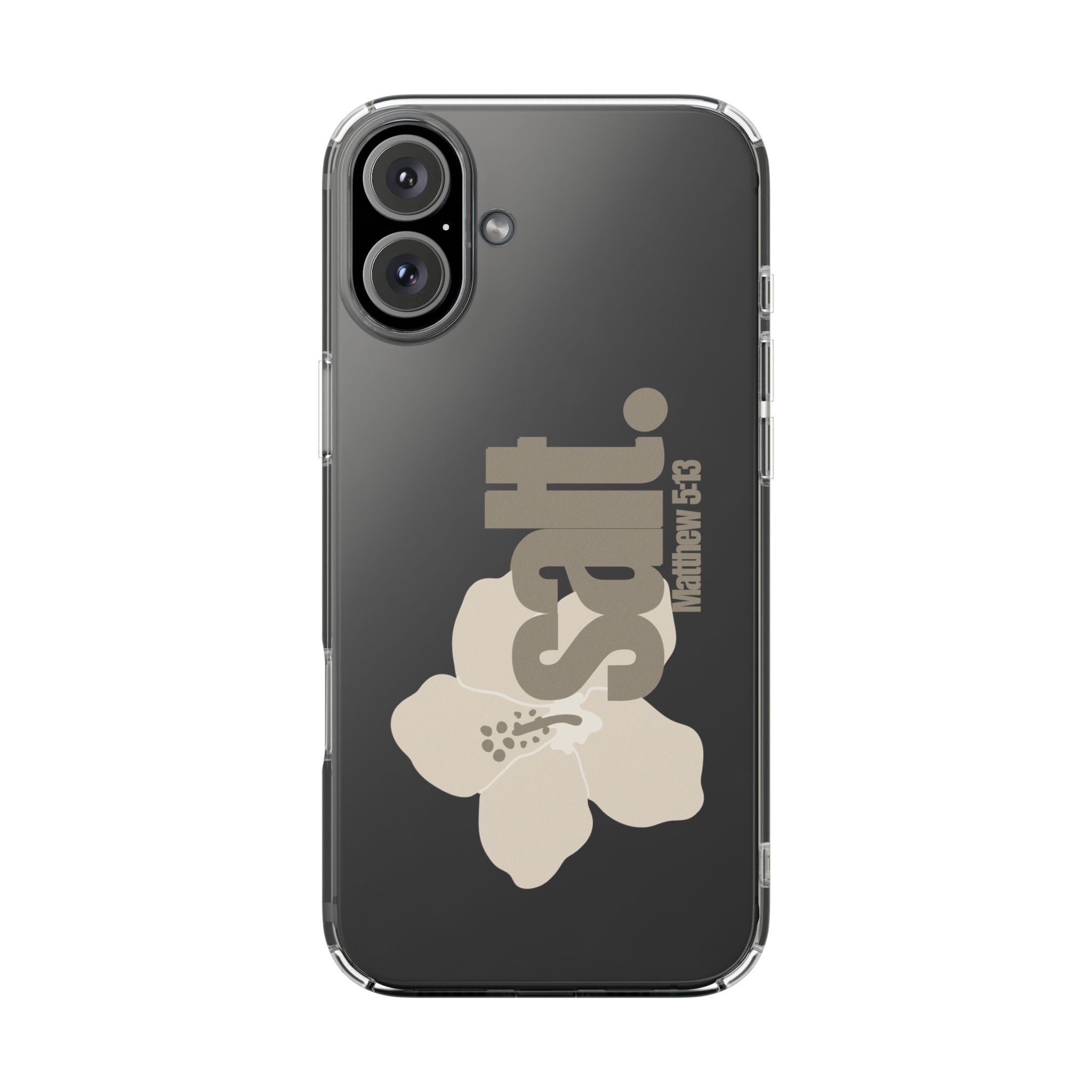 Salt Hibiscus Clear Phone Case