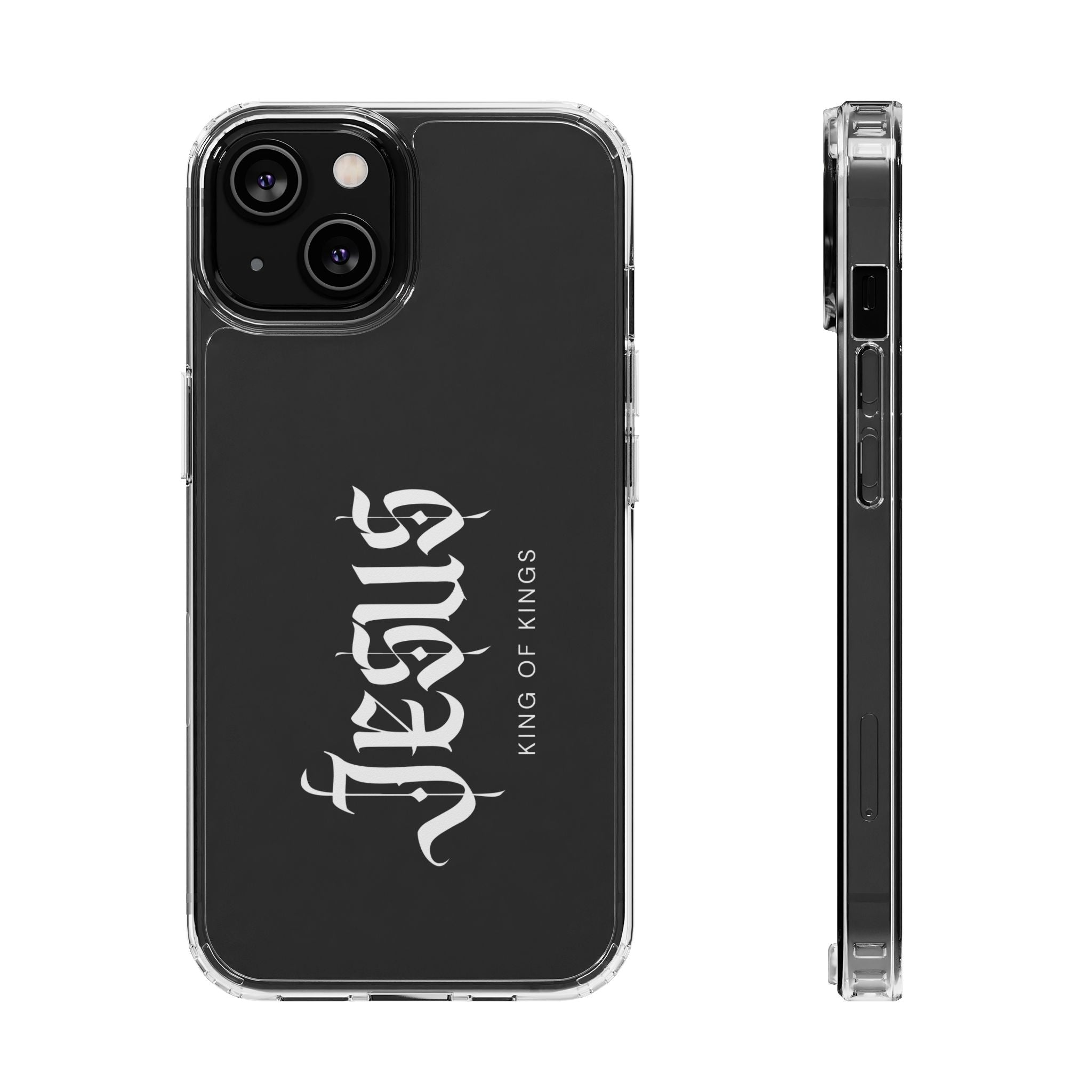 Jesus Script Clear Phone Case