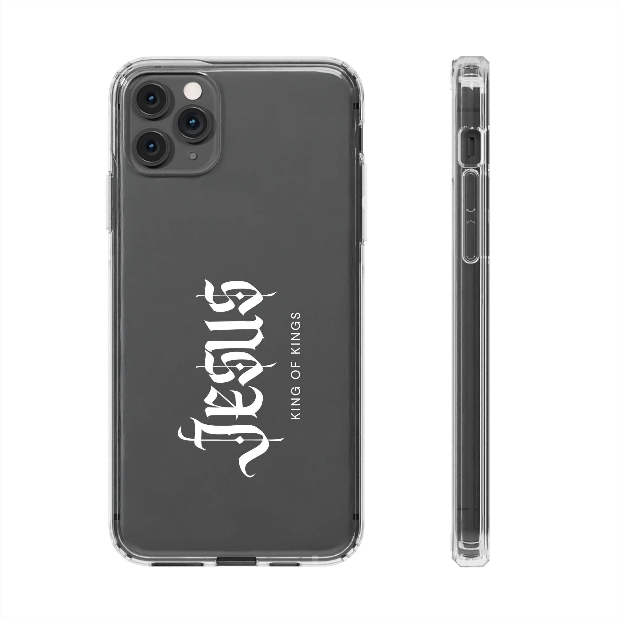 Jesus Script Clear Phone Case