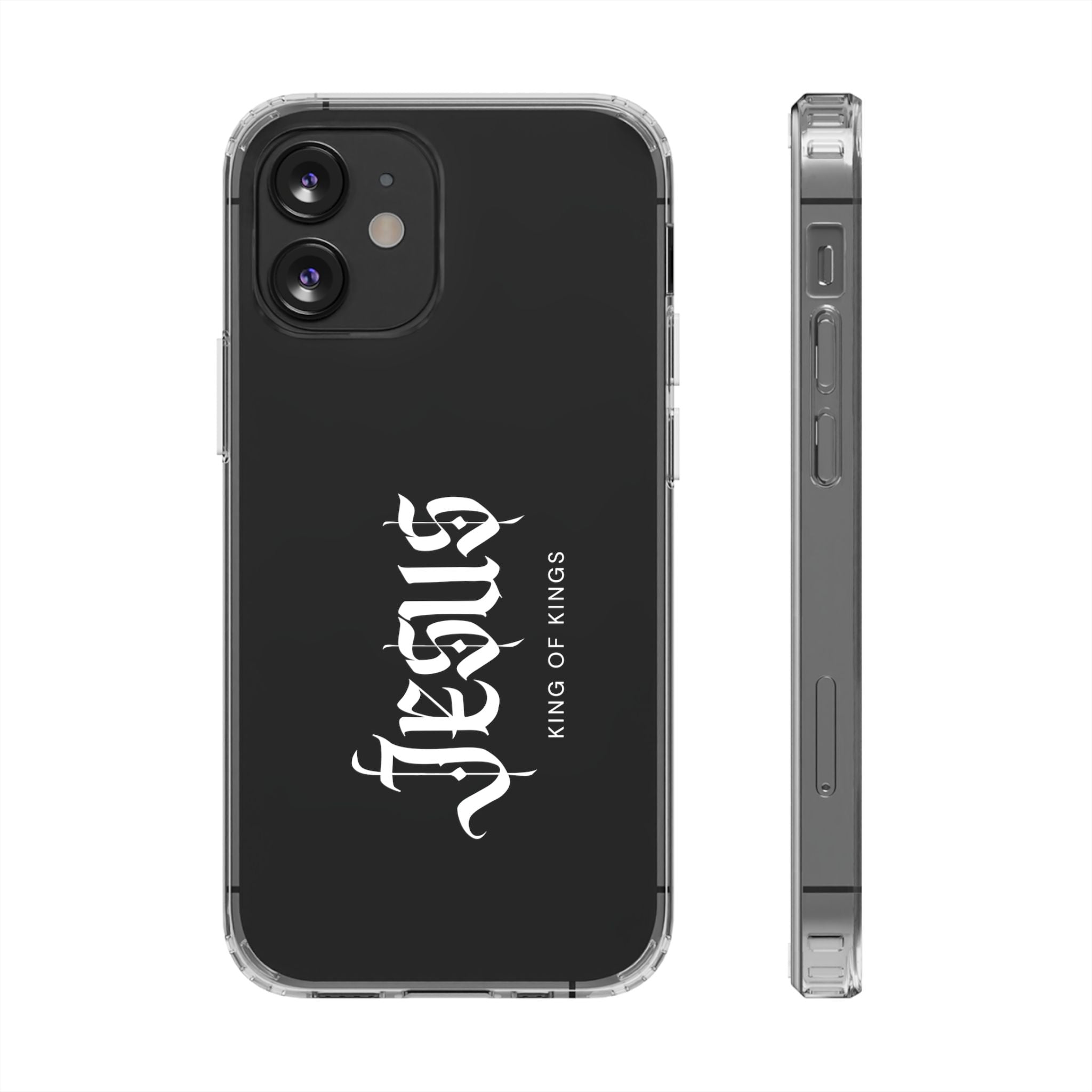Jesus Script Clear Phone Case