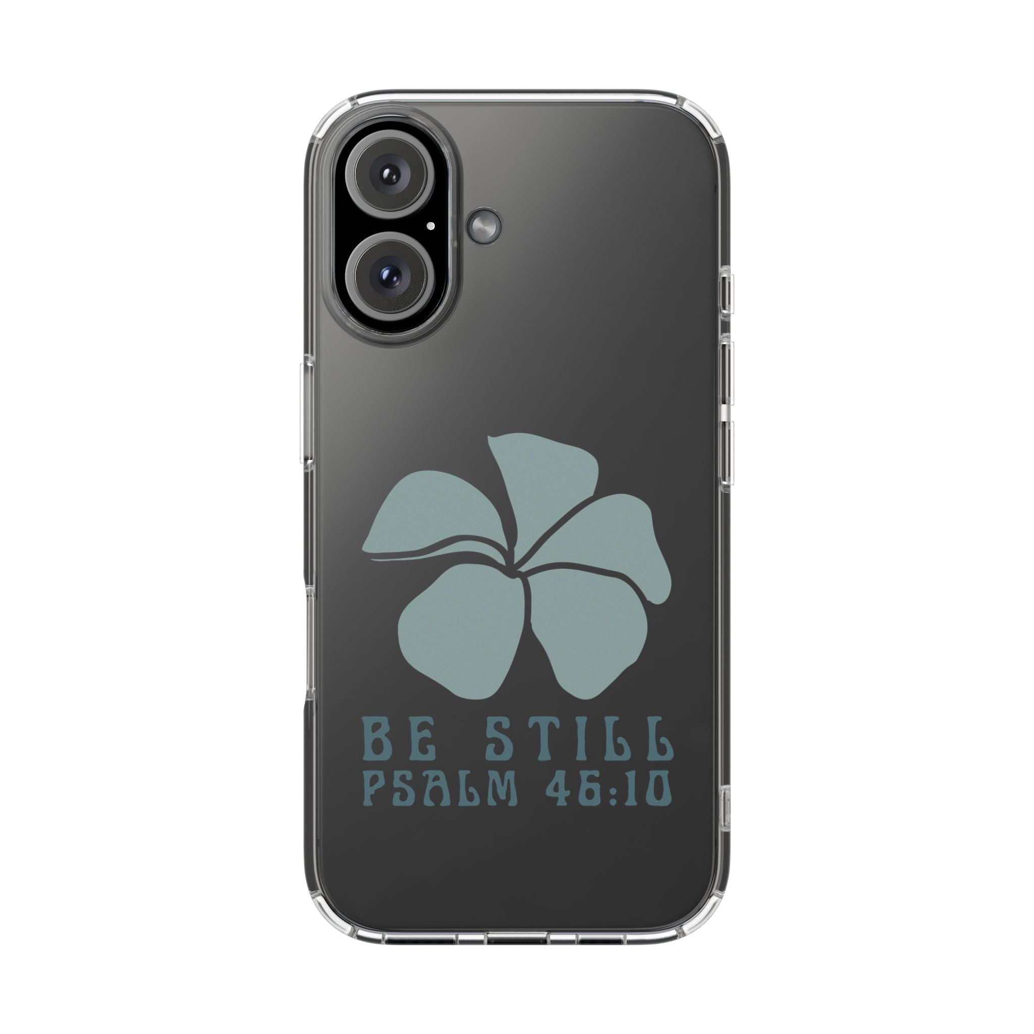 Be Still Plumeria Clear Phone Case