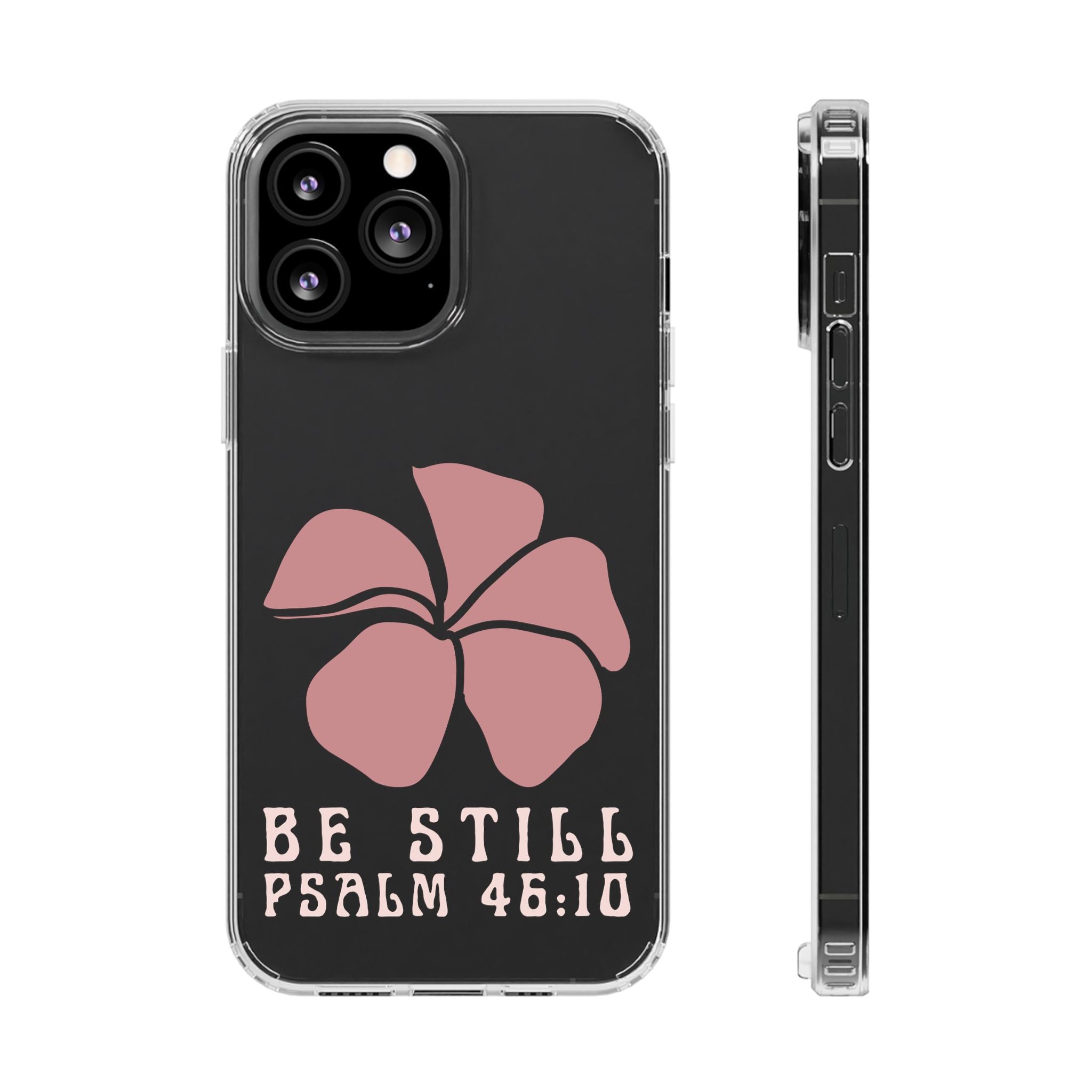 Be Still Plumeria Clear Phone Case