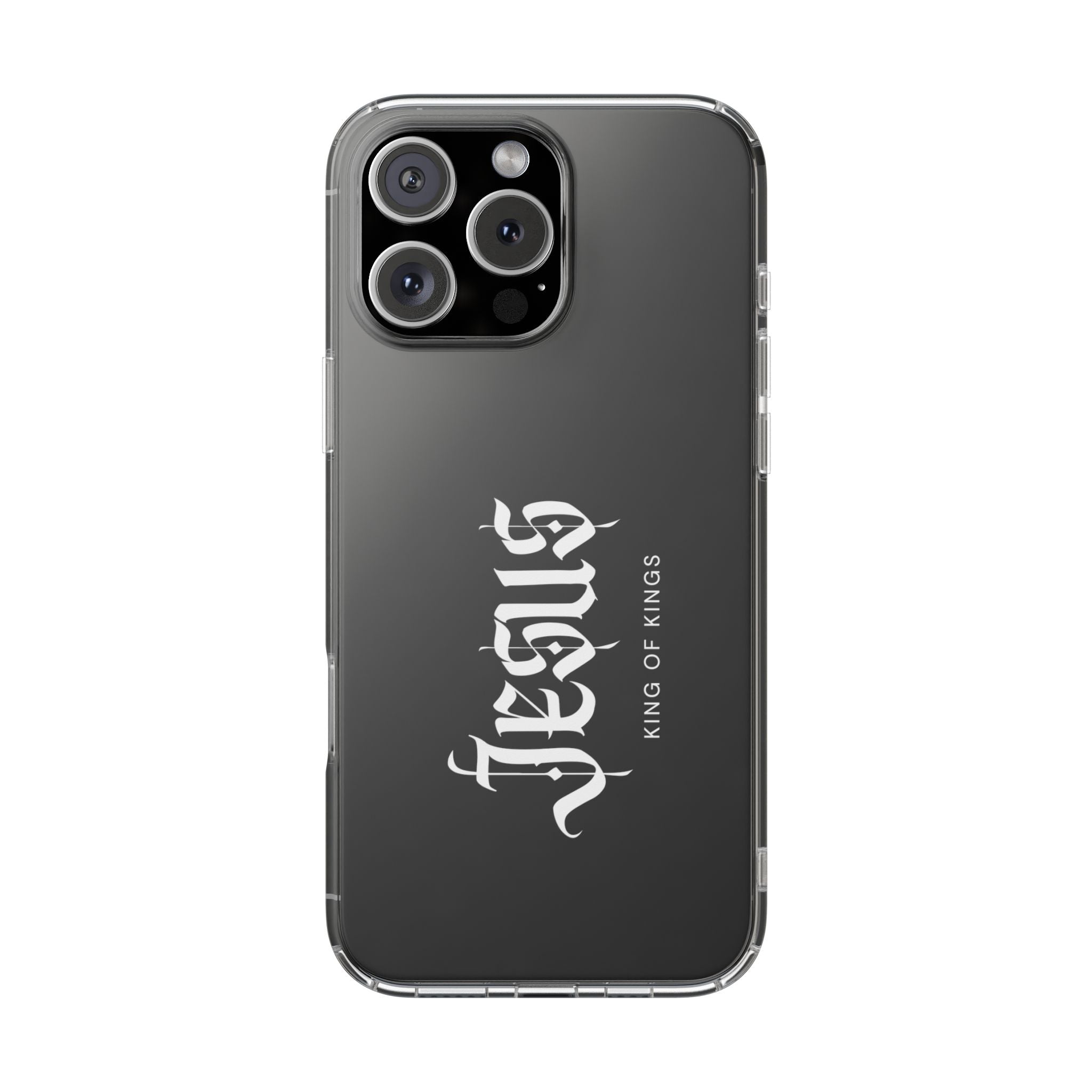 Jesus Script Clear Phone Case
