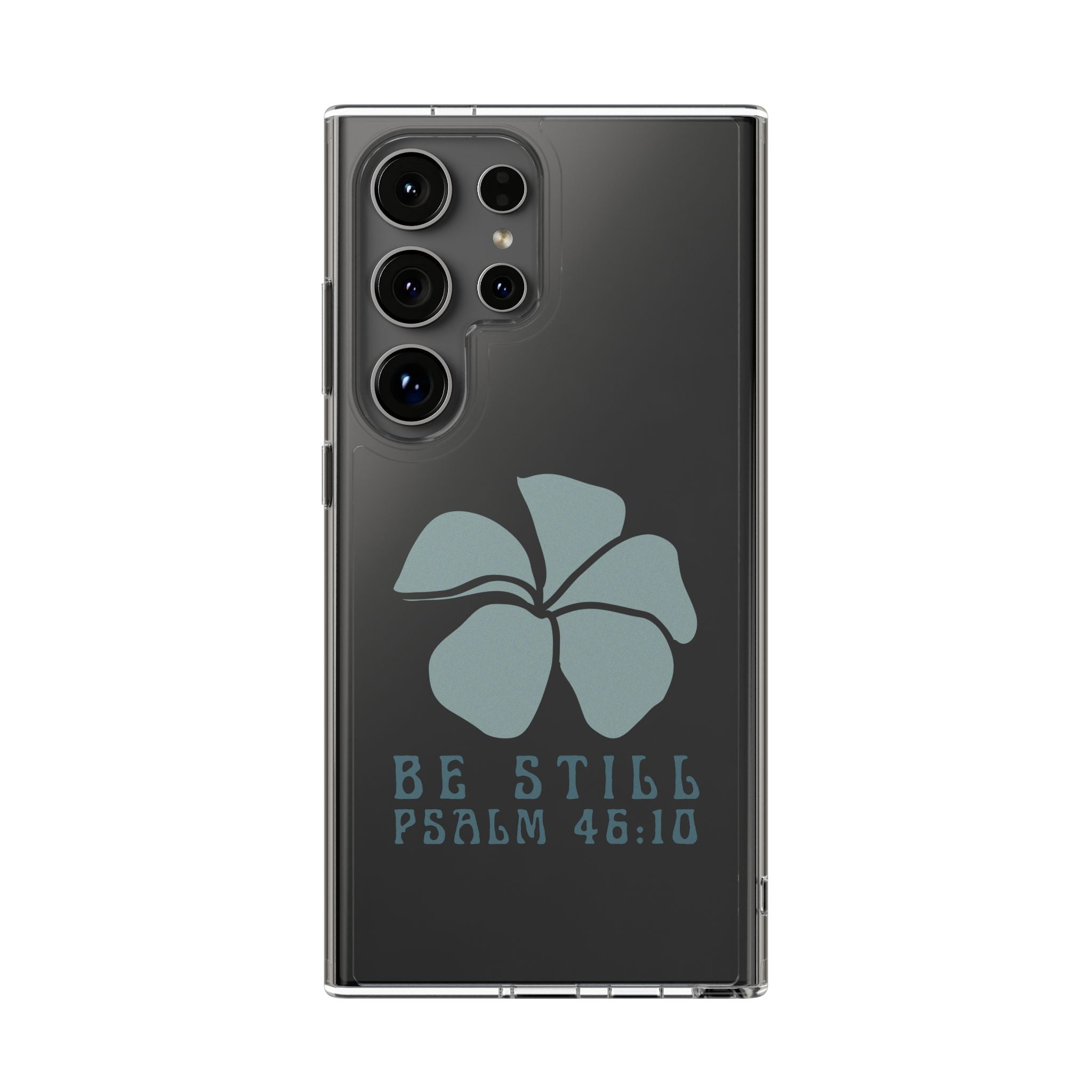 Be Still Plumeria Clear Phone Case
