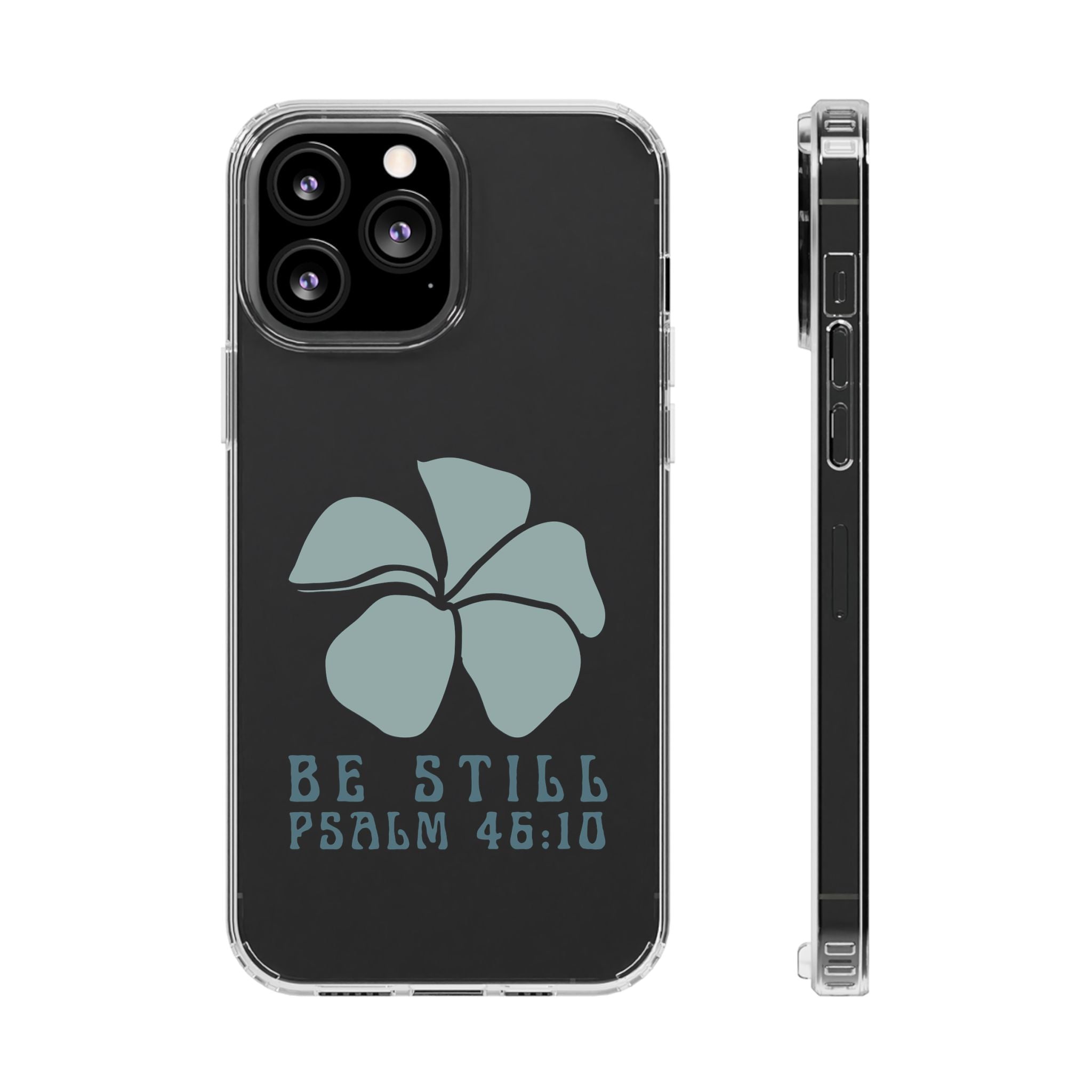 Be Still Plumeria Clear Phone Case