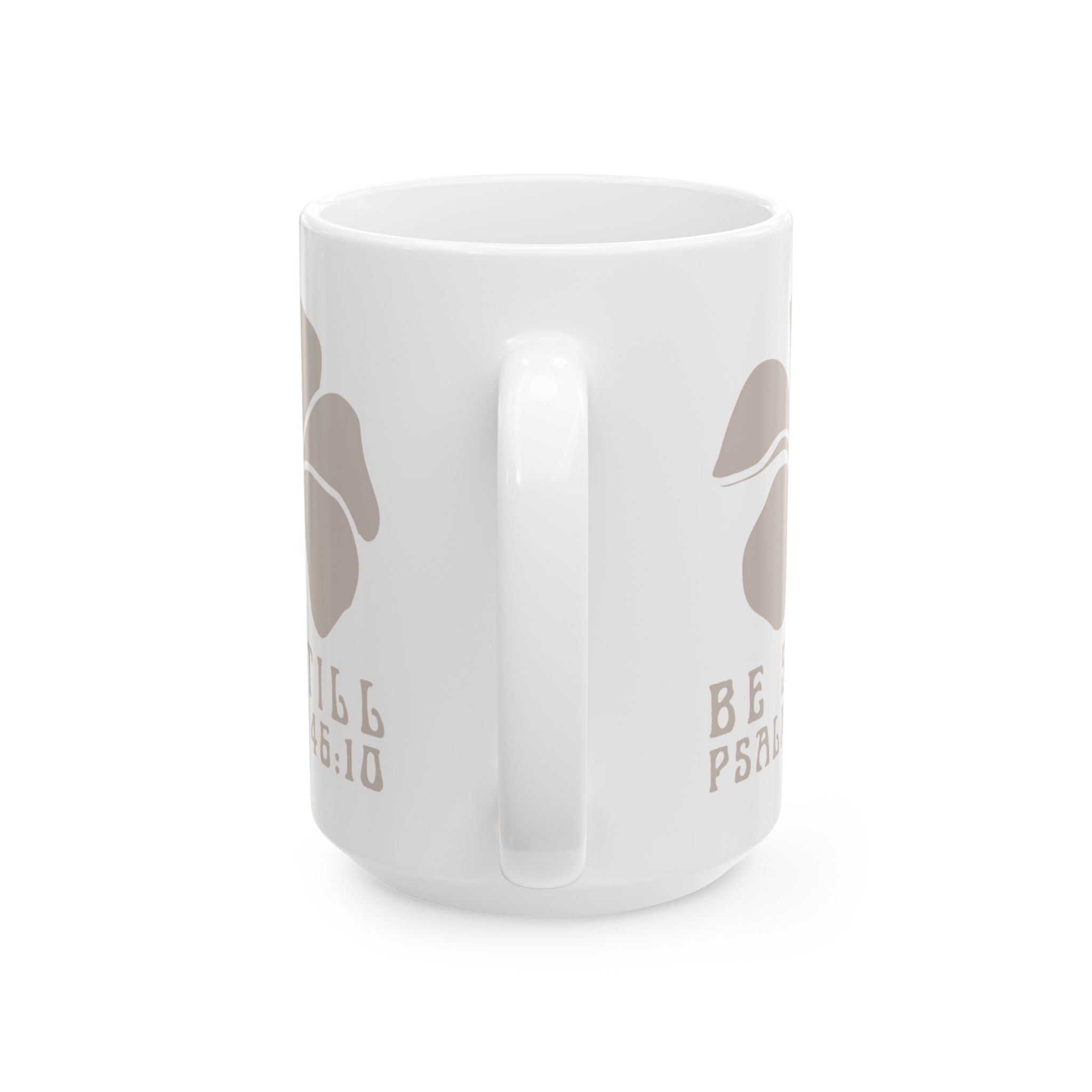 Be Still Plumeria White Mug