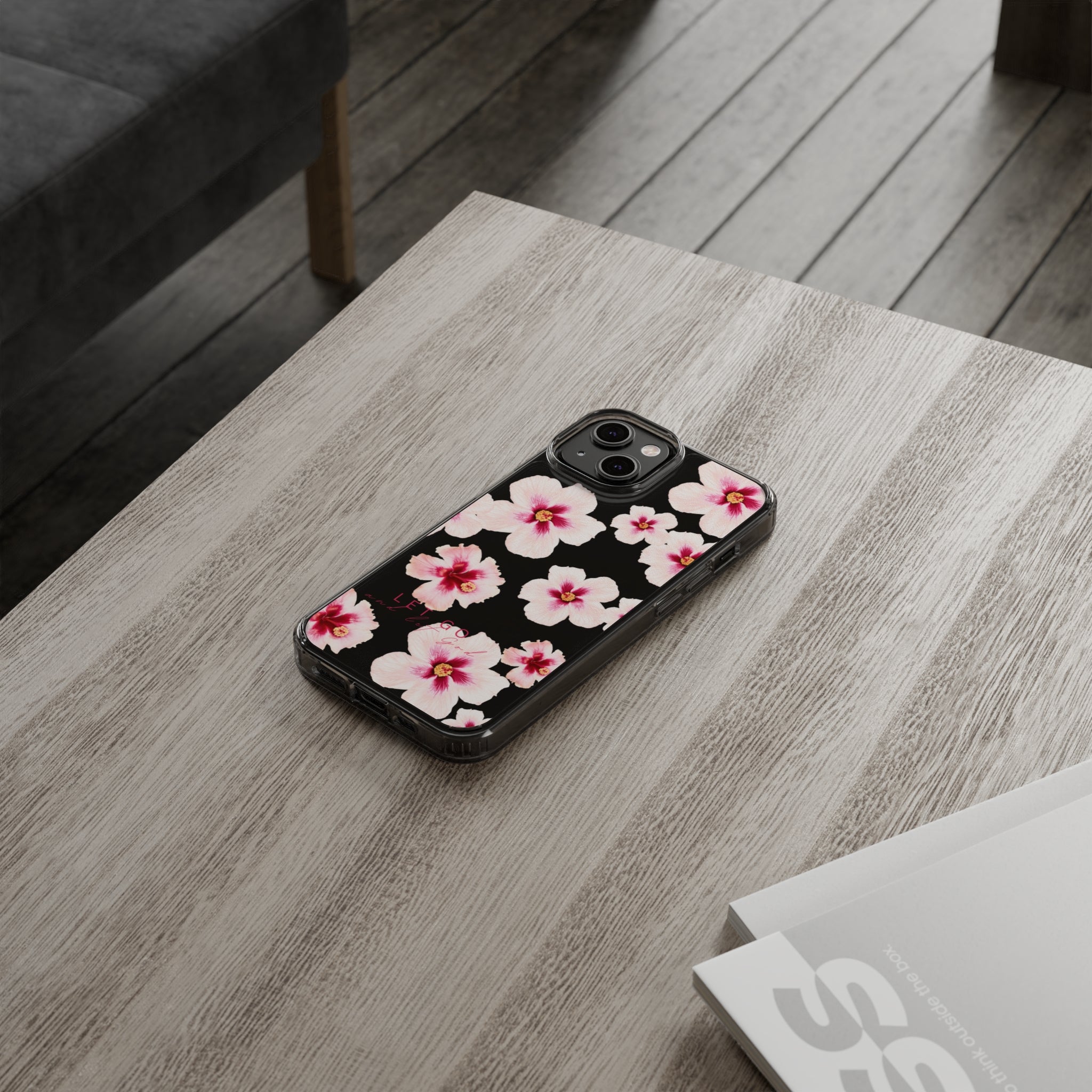 Let Go Hibiscus Clear Phone Case