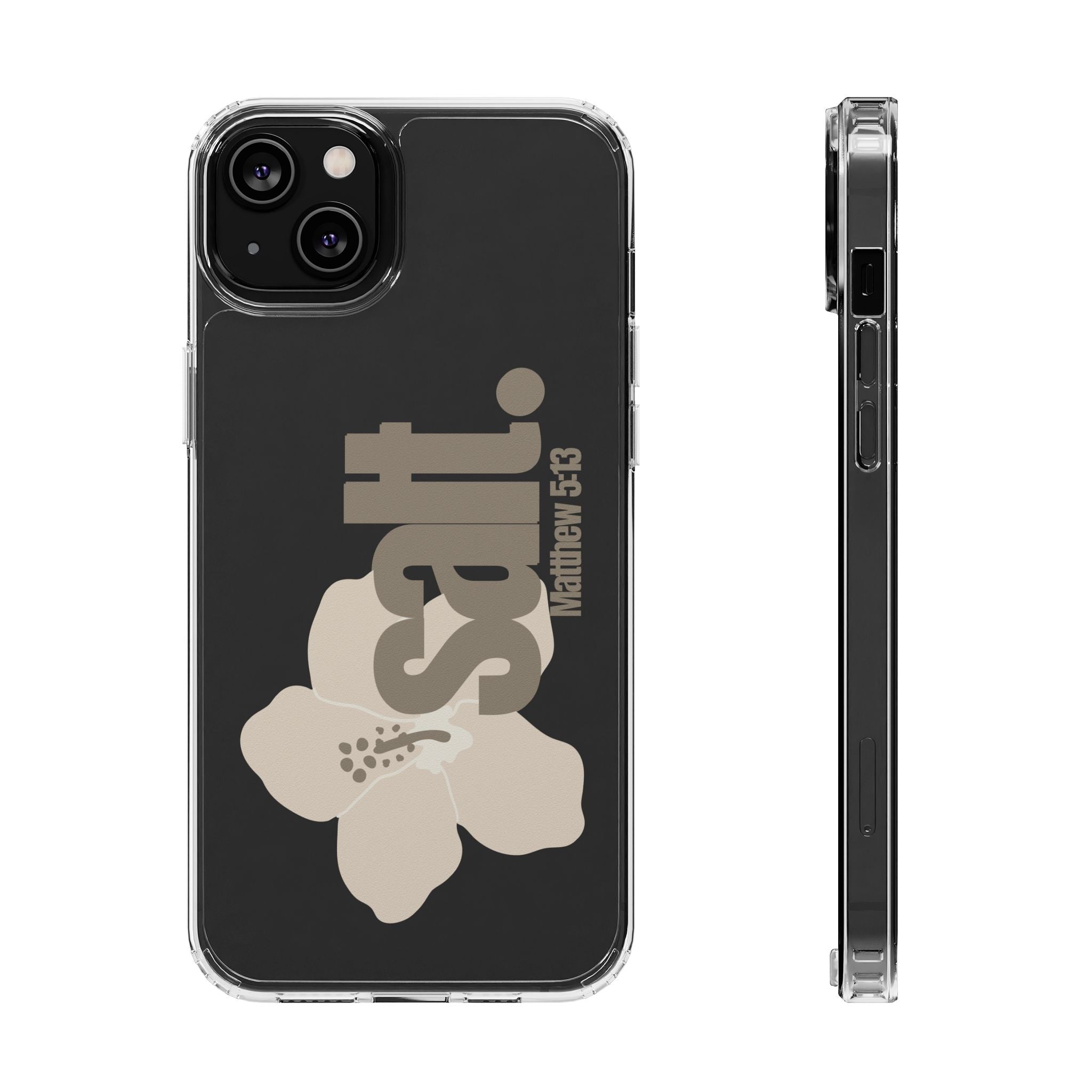 Salt Hibiscus Clear Phone Case