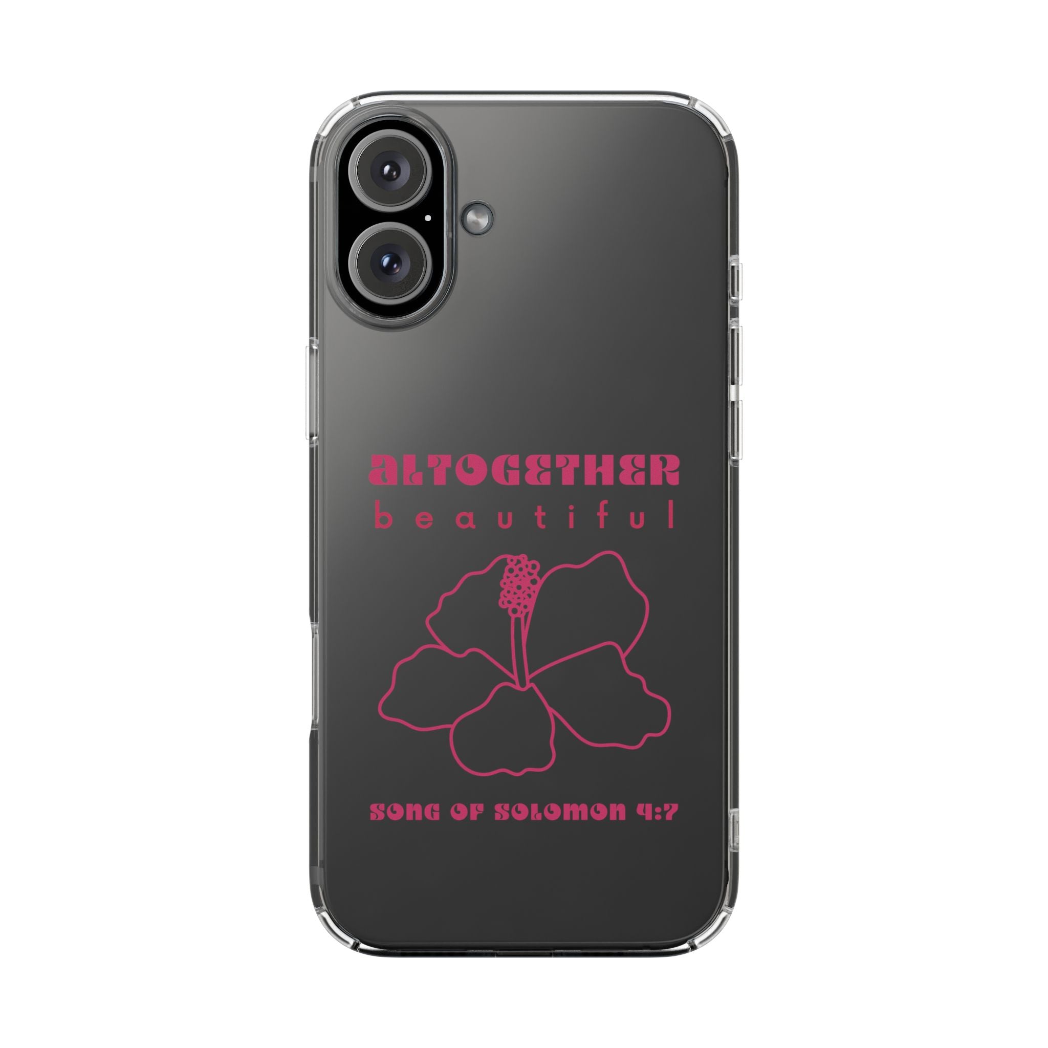 Altogether Beautiful Clear Phone Case (Pink)