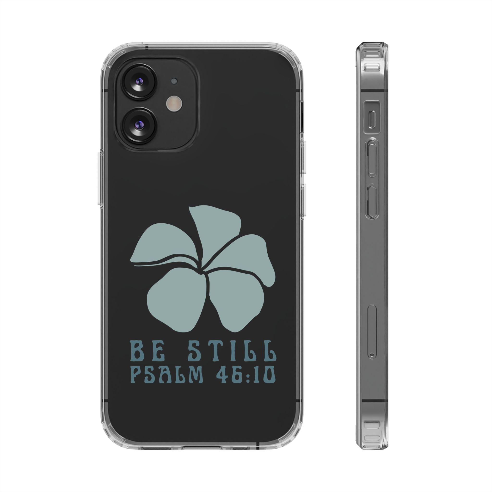 Be Still Plumeria Clear Phone Case