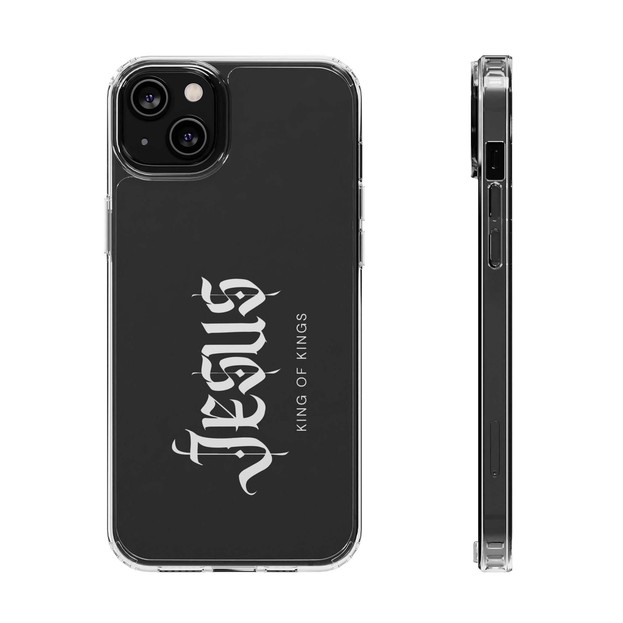 Jesus Script Clear Phone Case