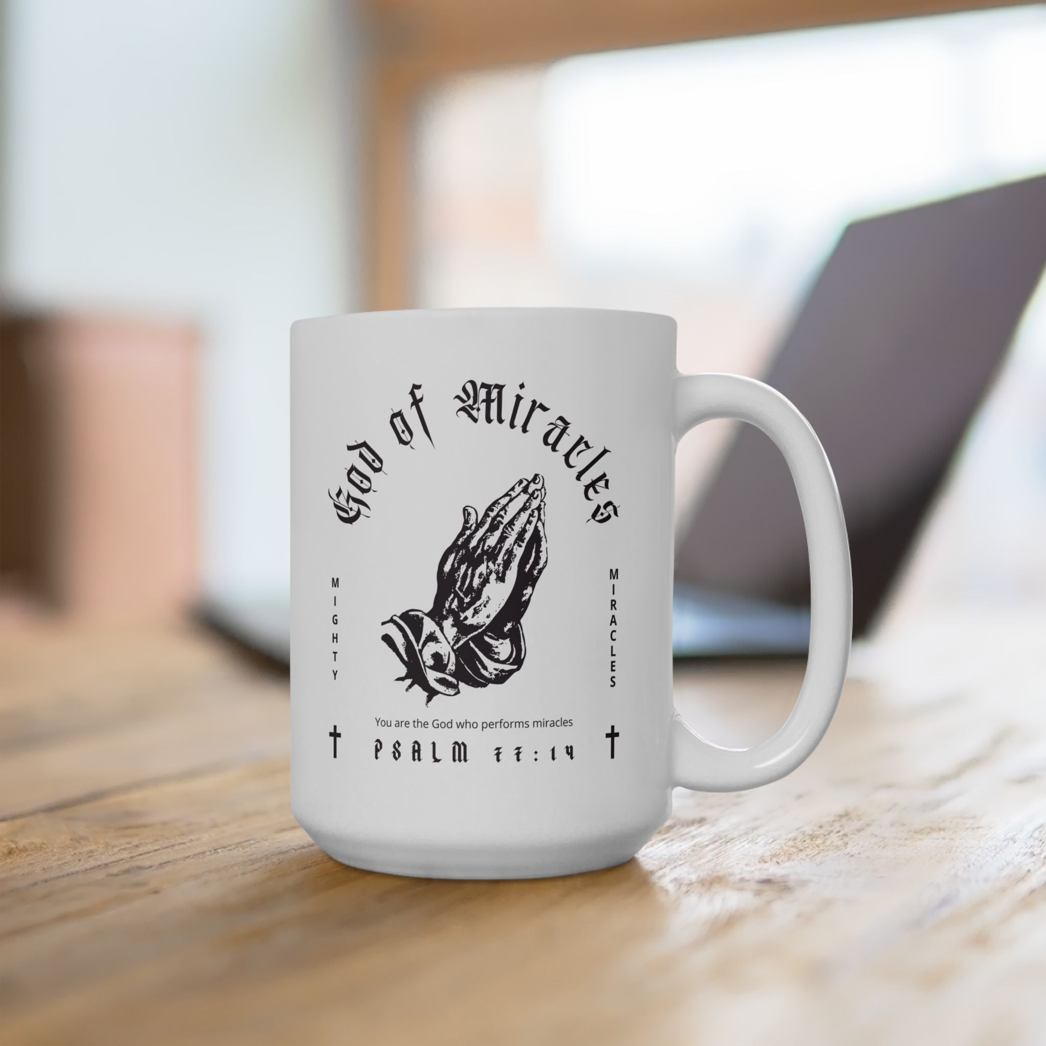 God of Miracles White Mug