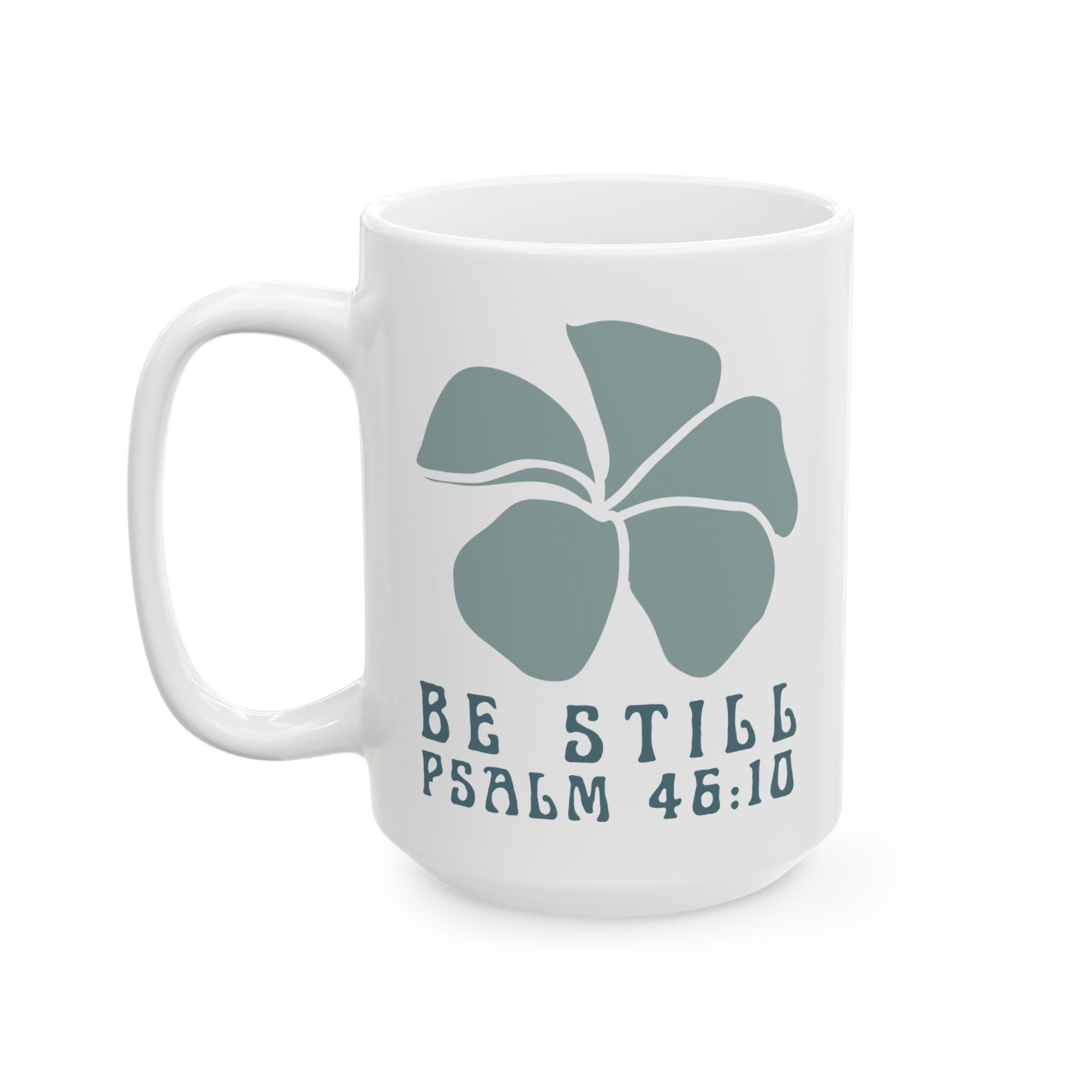 Be Still Plumeria White Mug