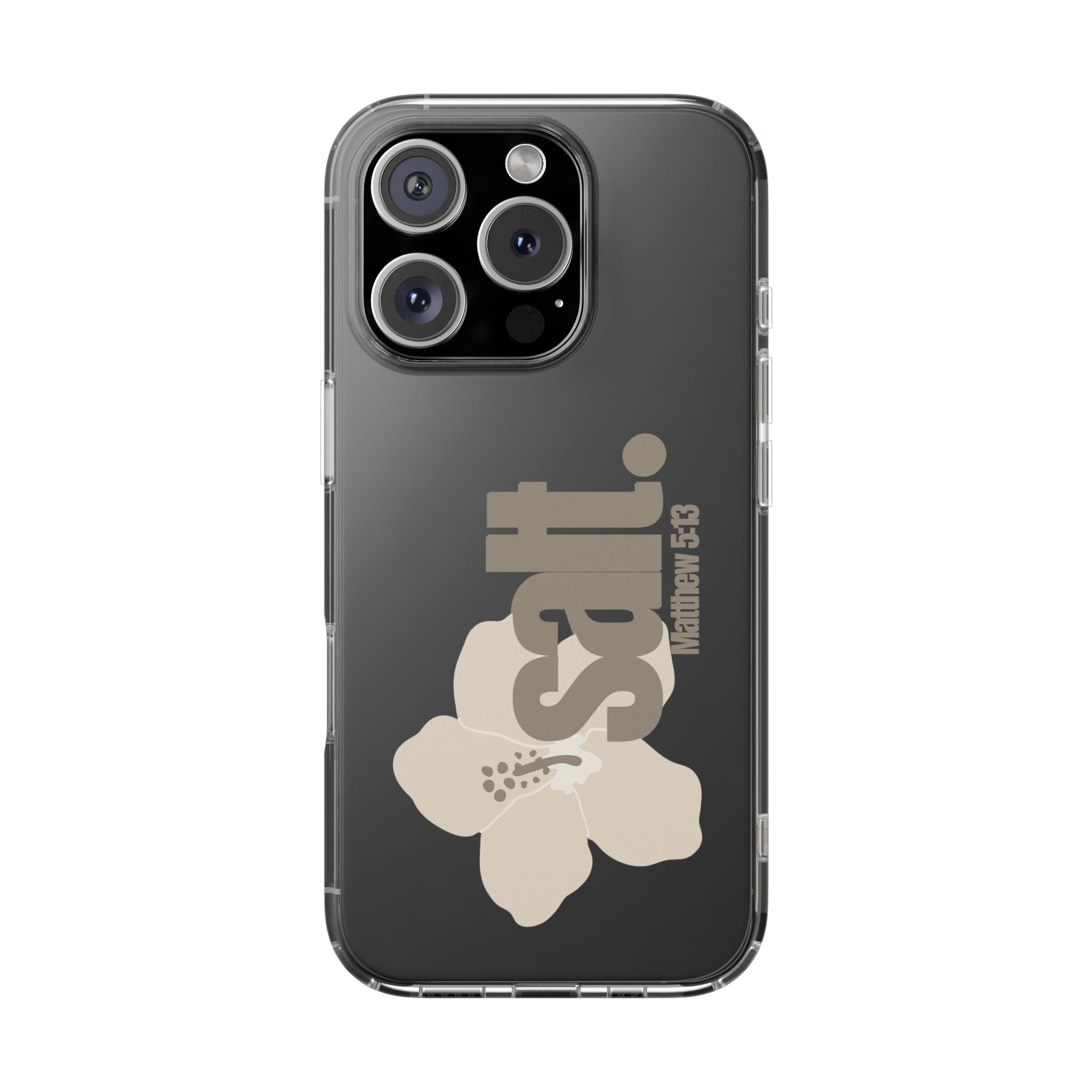 Salt Hibiscus Clear Phone Case