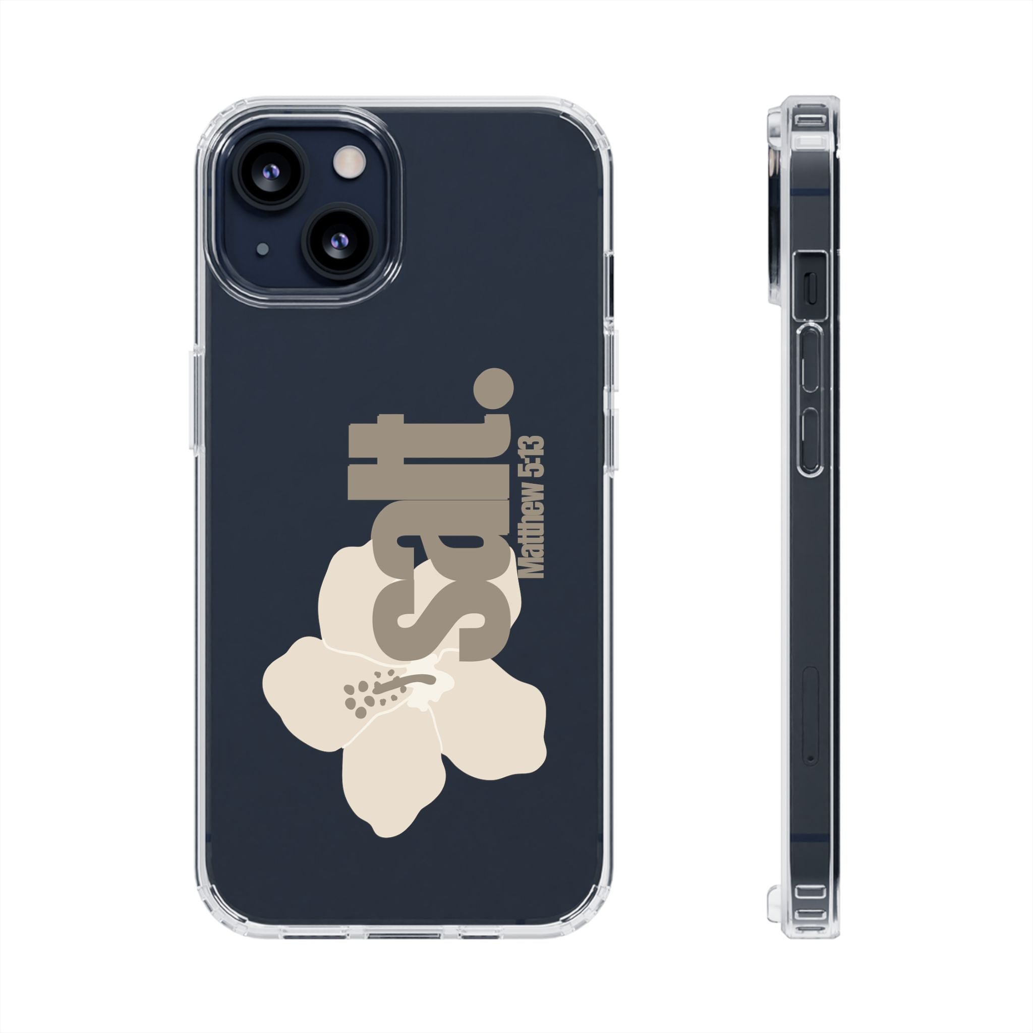 Salt Hibiscus Clear Phone Case