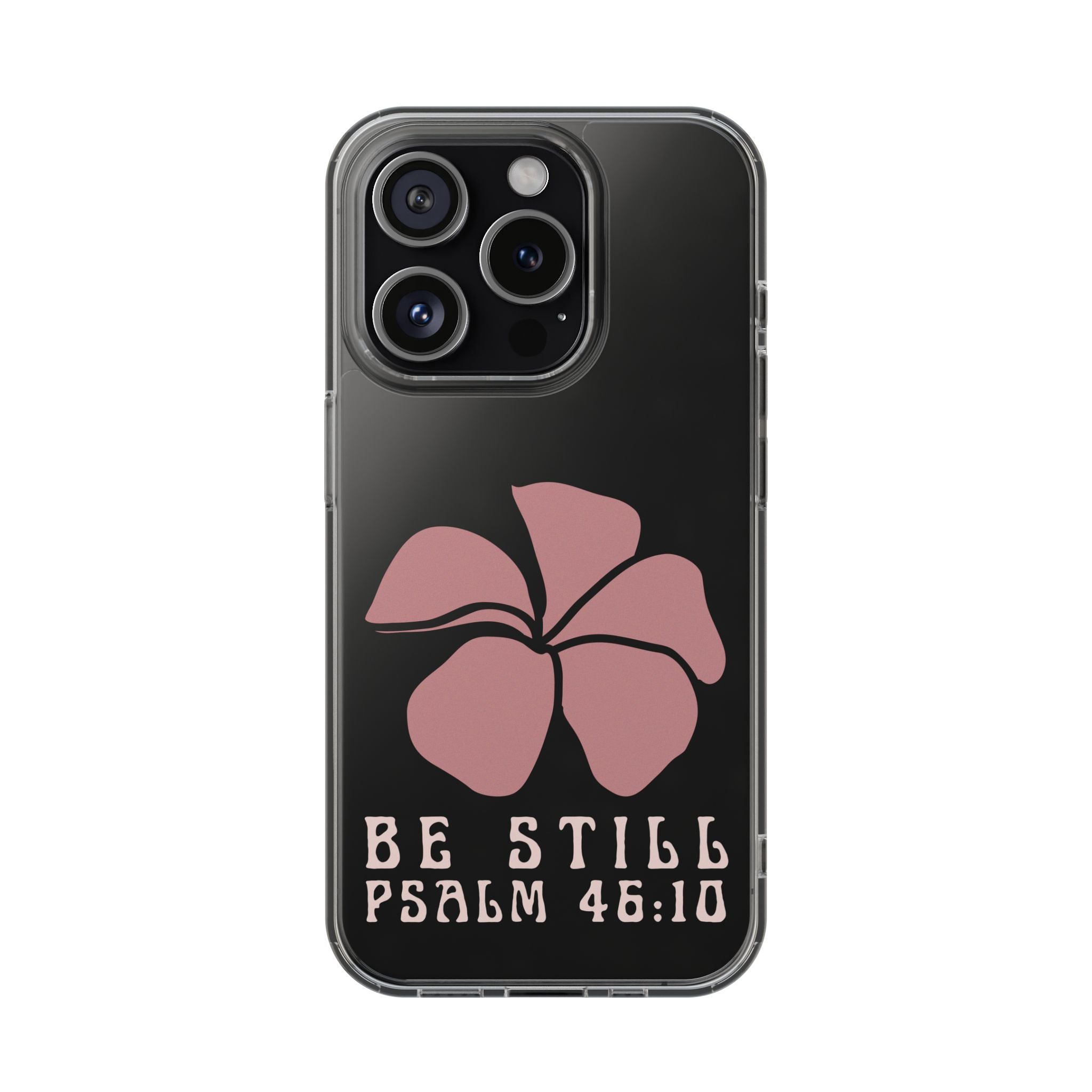Be Still Plumeria Clear Phone Case
