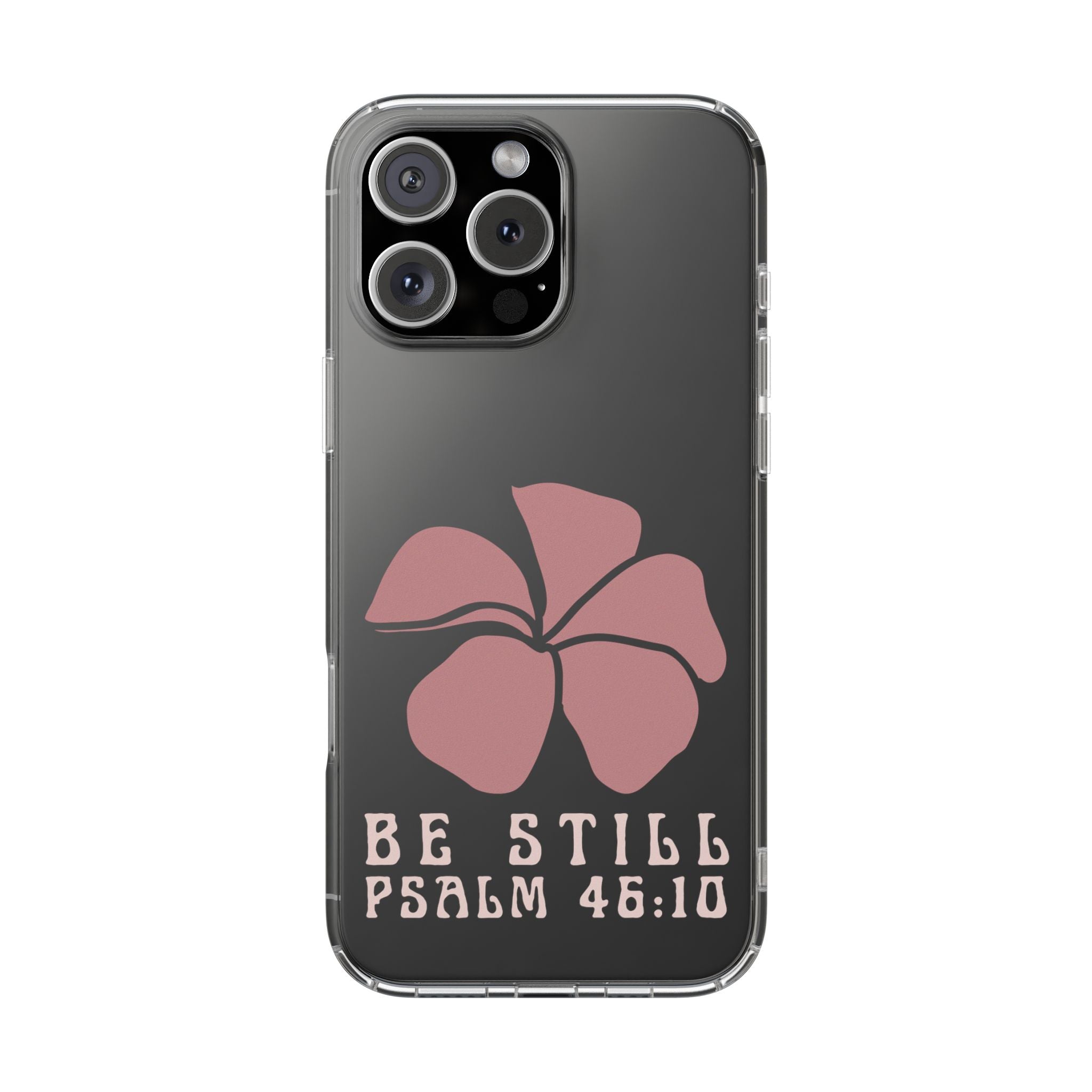 Be Still Plumeria Clear Phone Case