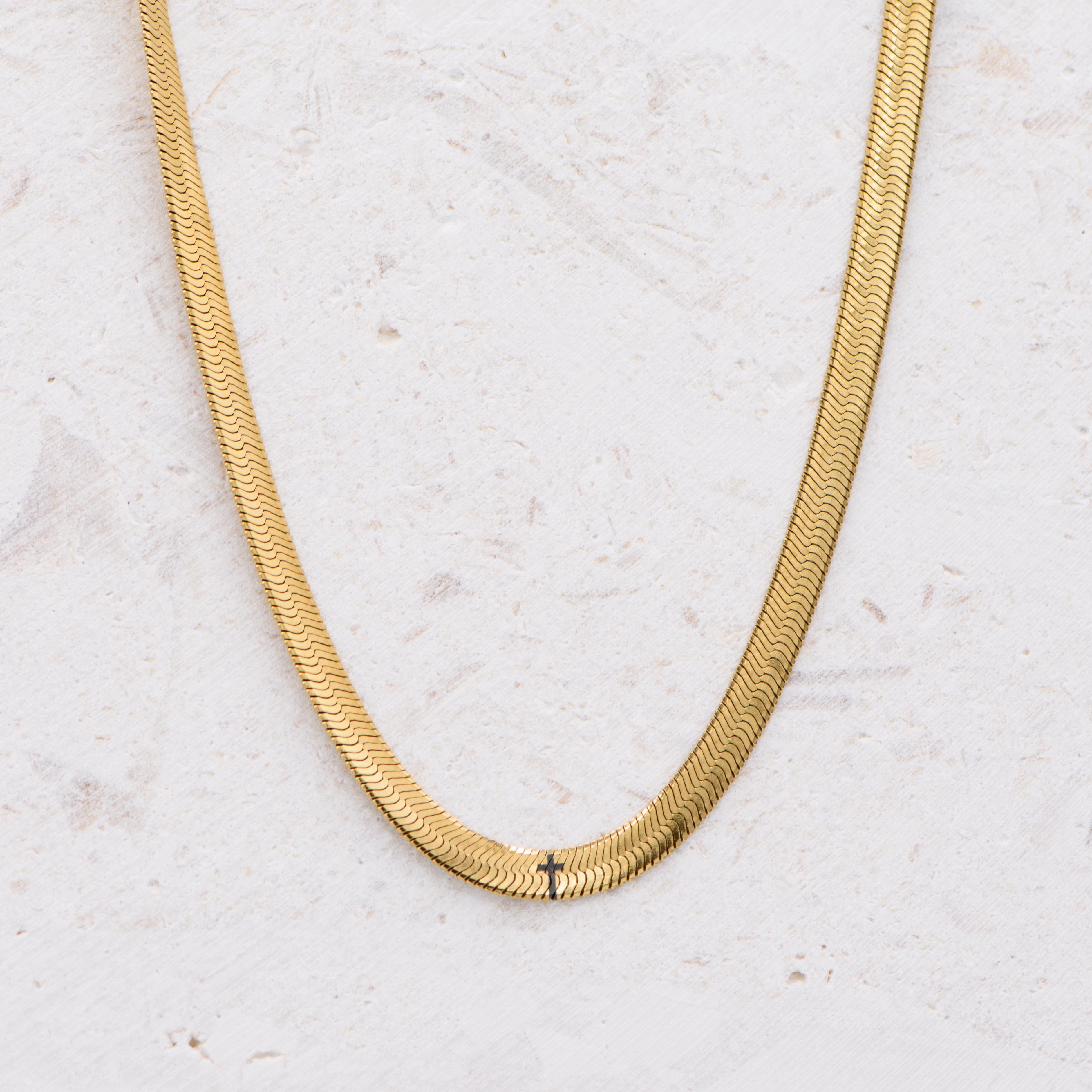 Cross Herringbone Necklace