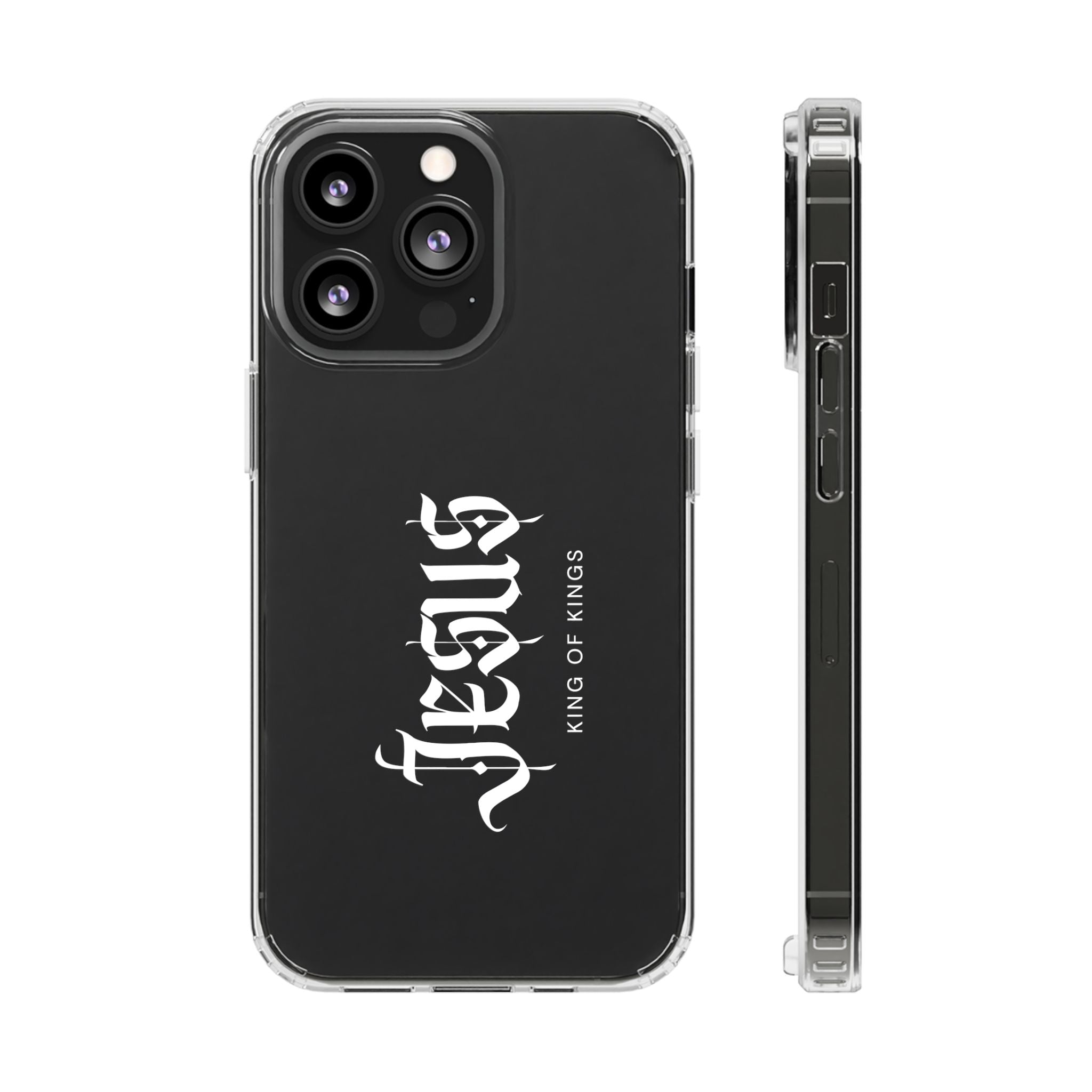 Jesus Script Clear Phone Case