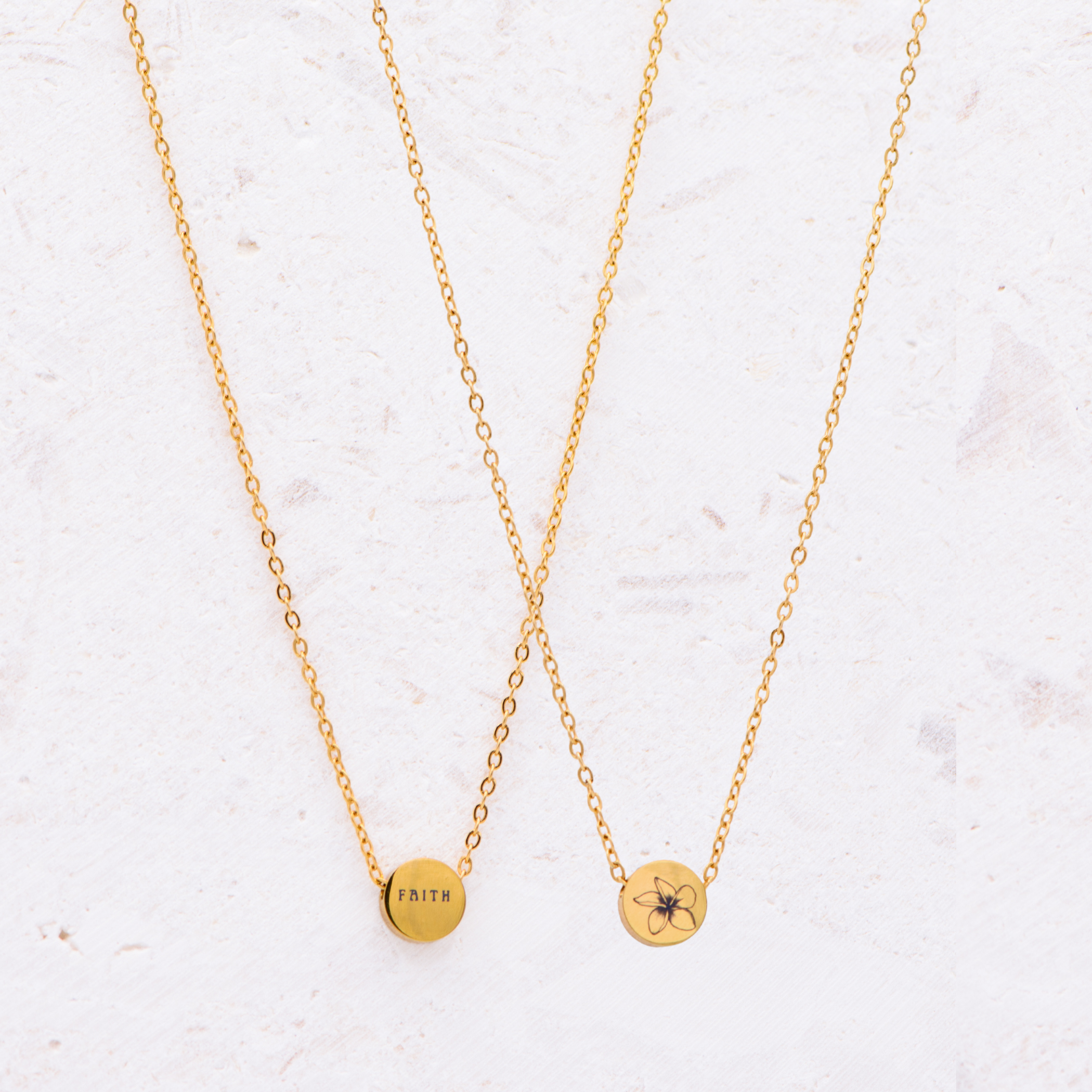 Plumeria Faith Necklace