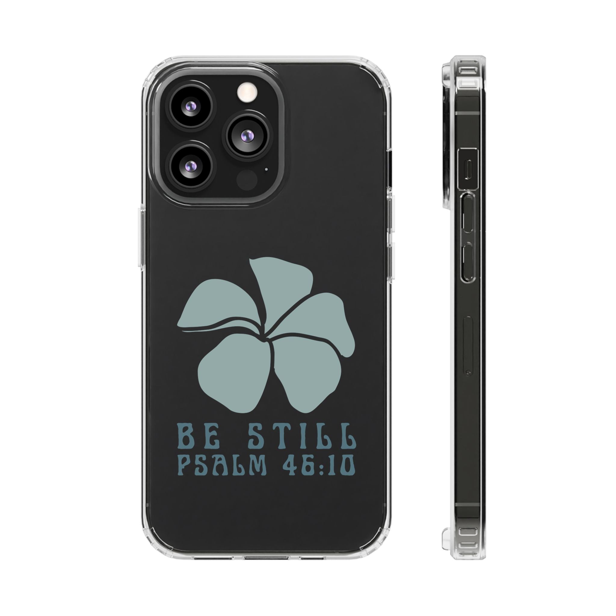Be Still Plumeria Clear Phone Case