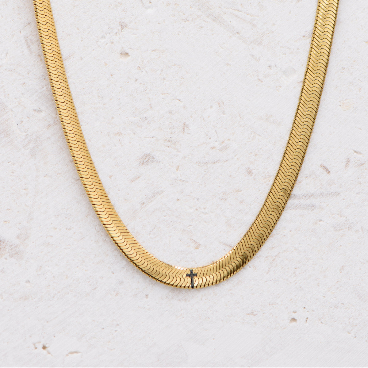 Cross Herringbone Necklace