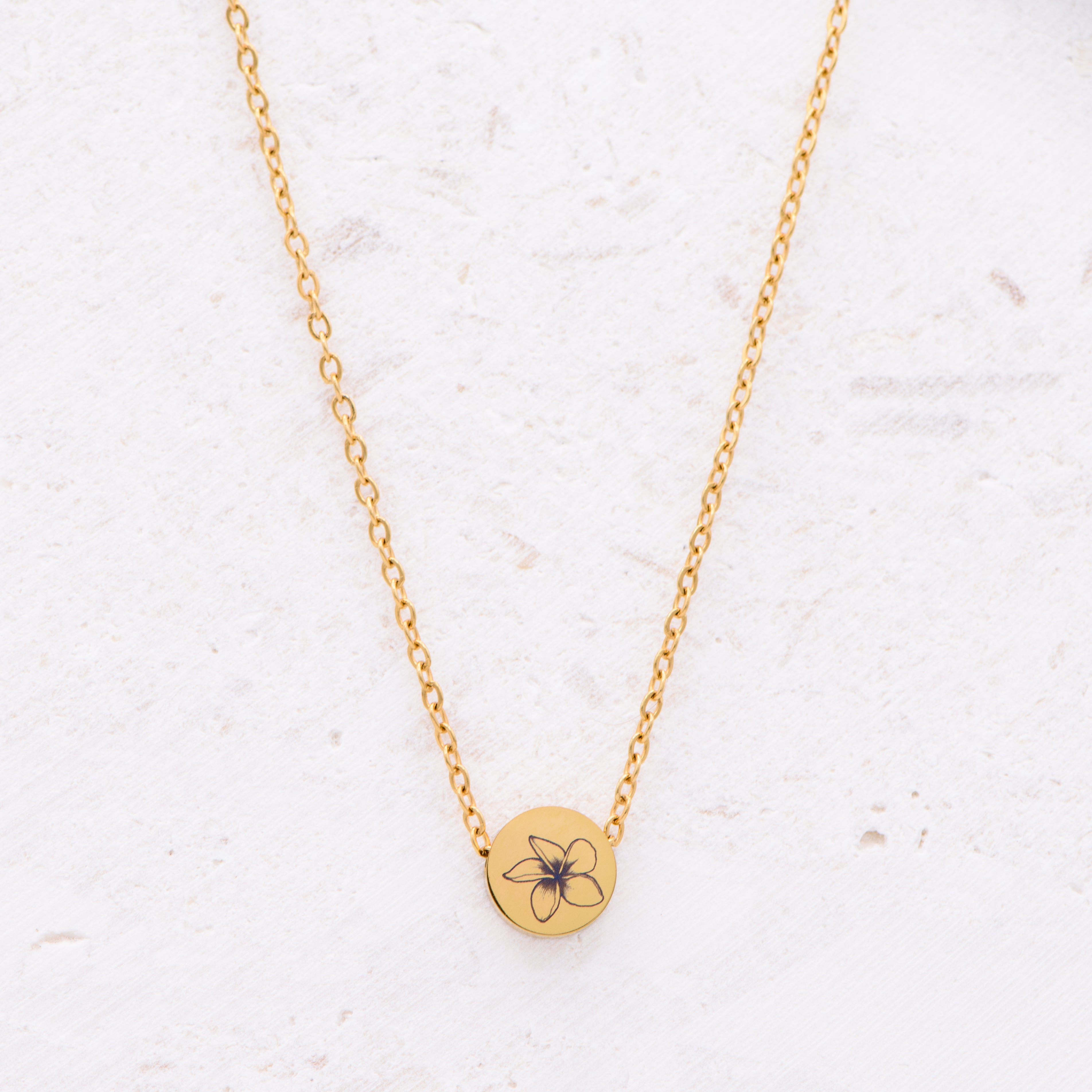 Plumeria Faith Necklace