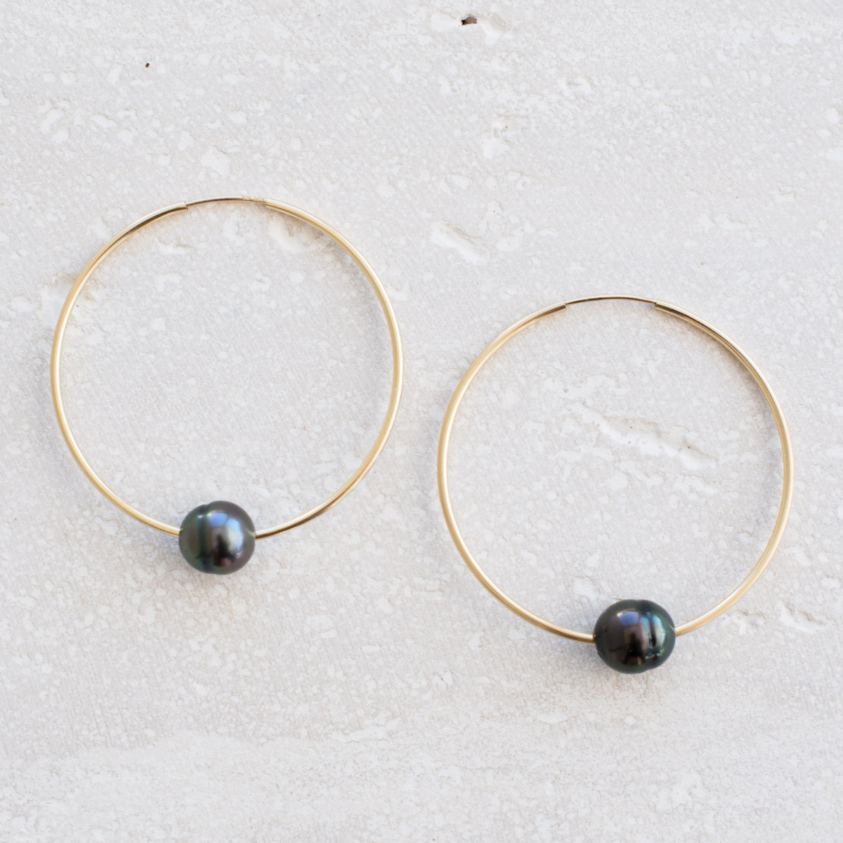 Tahitian Pearl Endless Hoops