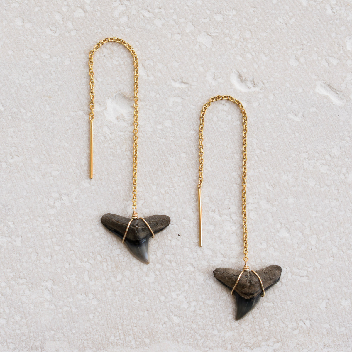 Shark Cove Threader Earrings
