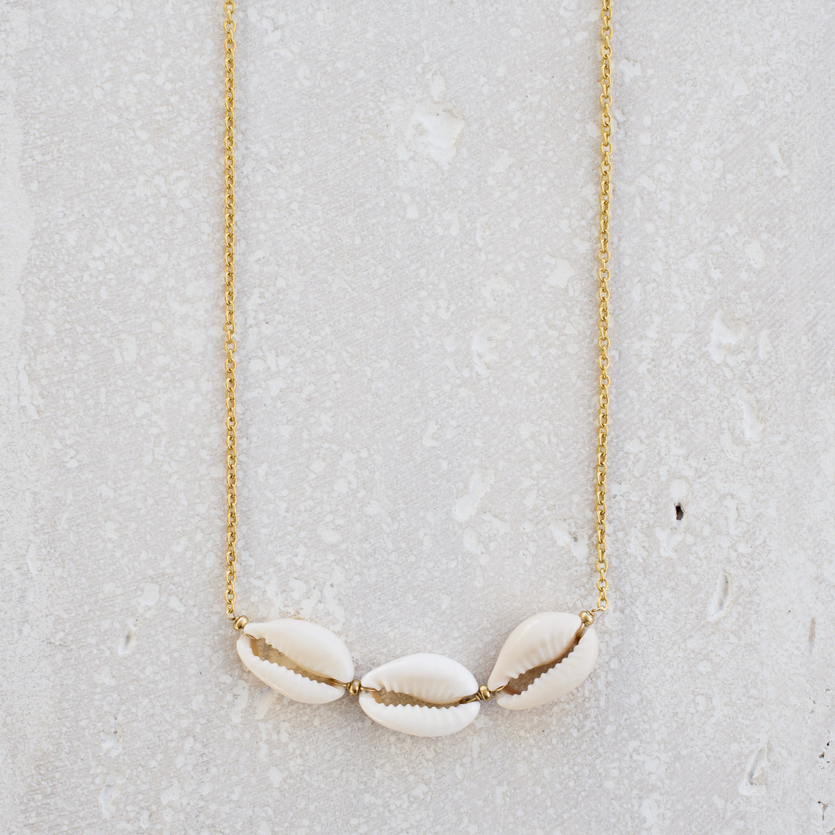 Triple Cowrie Choker