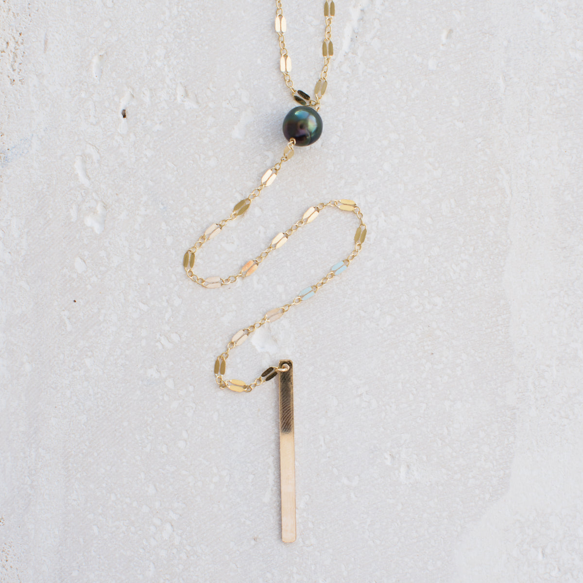 Tahitian Pearl Bar Lariat
